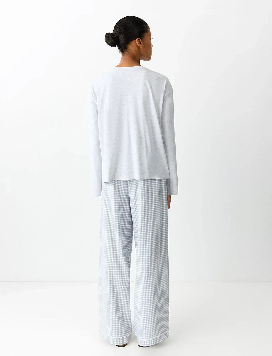 Mango Teen - Full cotton check pyjamas - pyjamassæt - lt pastel grey - 5