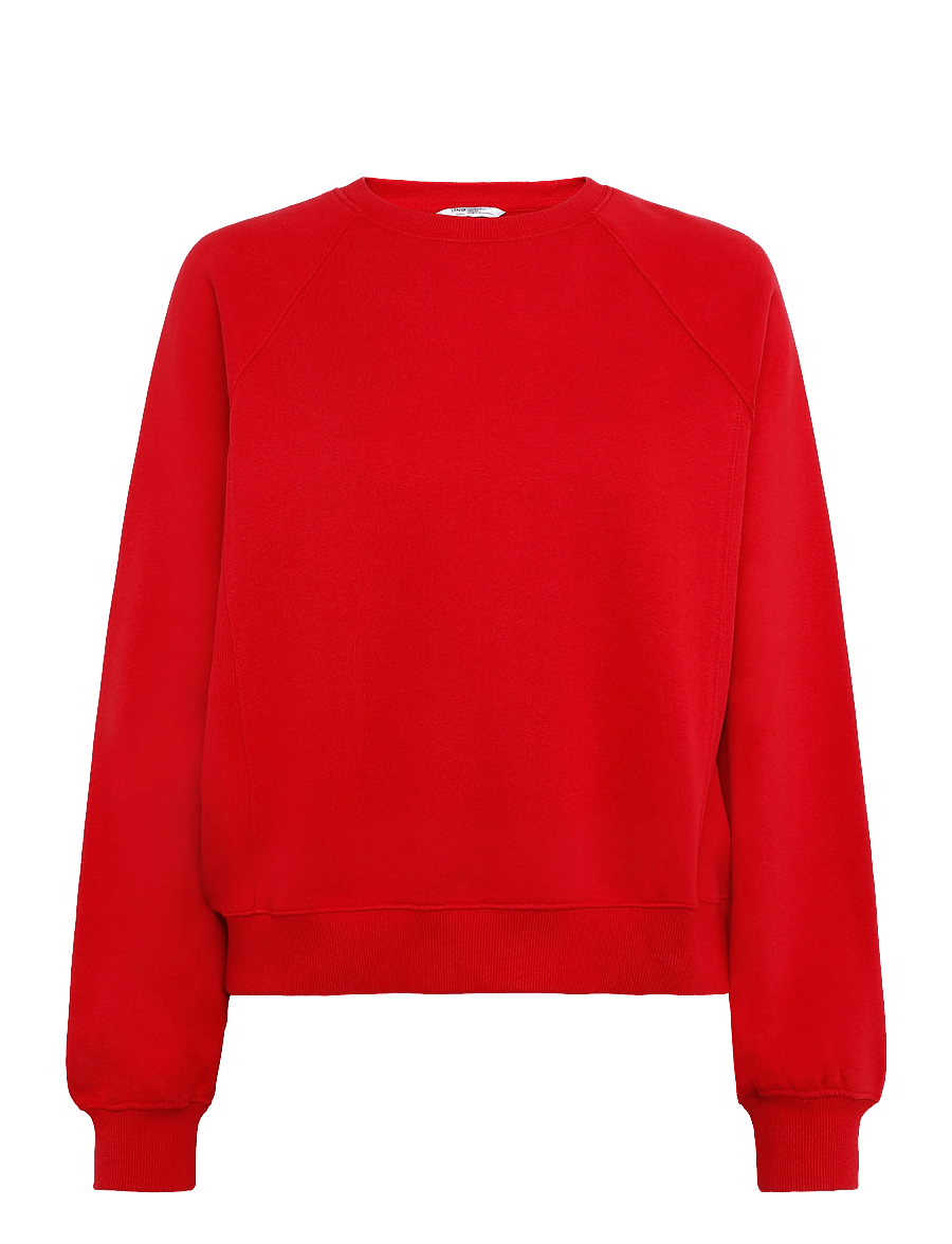 Mango Teen - Cotton sweatshirt with stitching detail - sweatshirts - red - 1