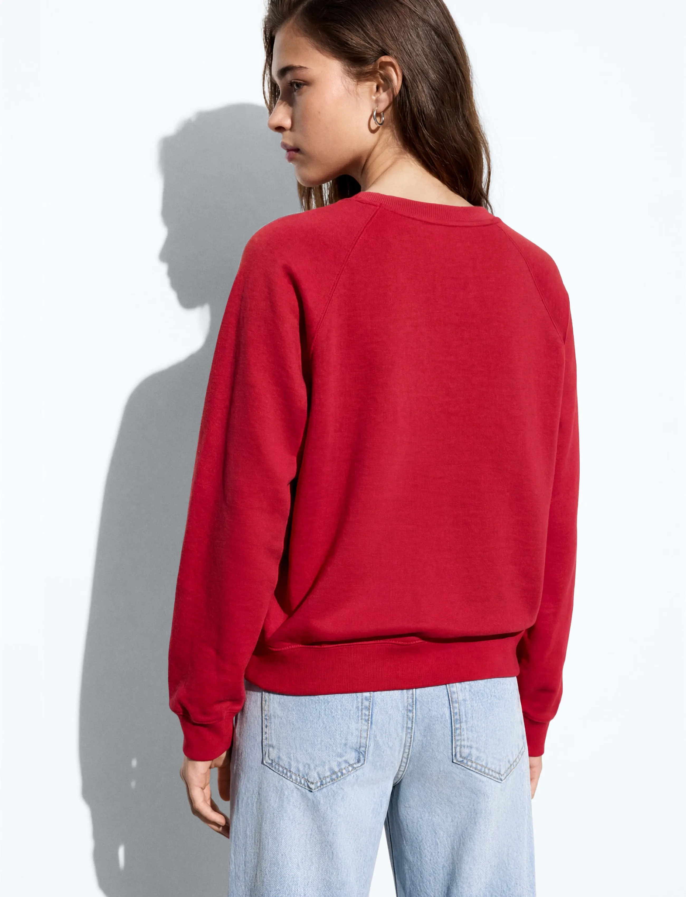 Mango Teen - Cotton sweatshirt with stitching detail - sweatshirts - red - 2