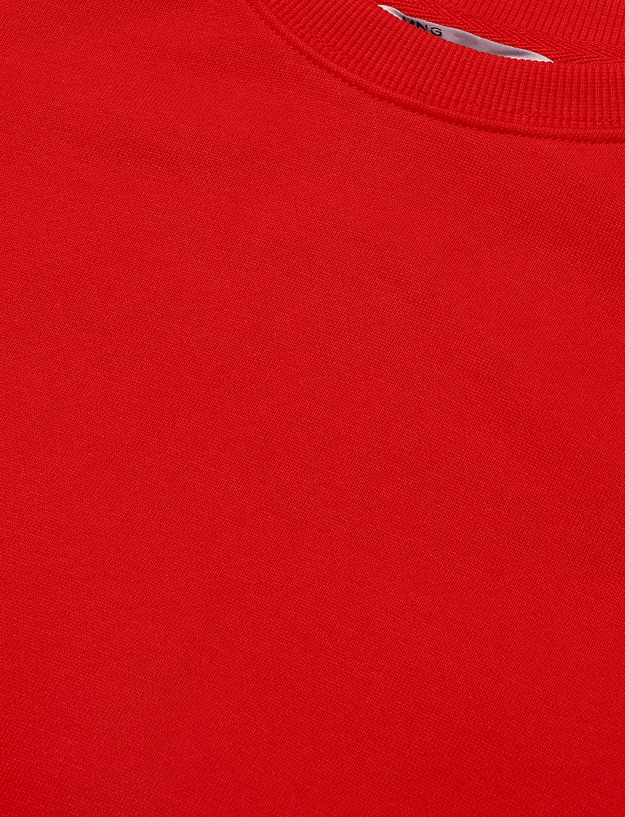 Mango Teen - Cotton sweatshirt with stitching detail - sweatshirts - red - 4