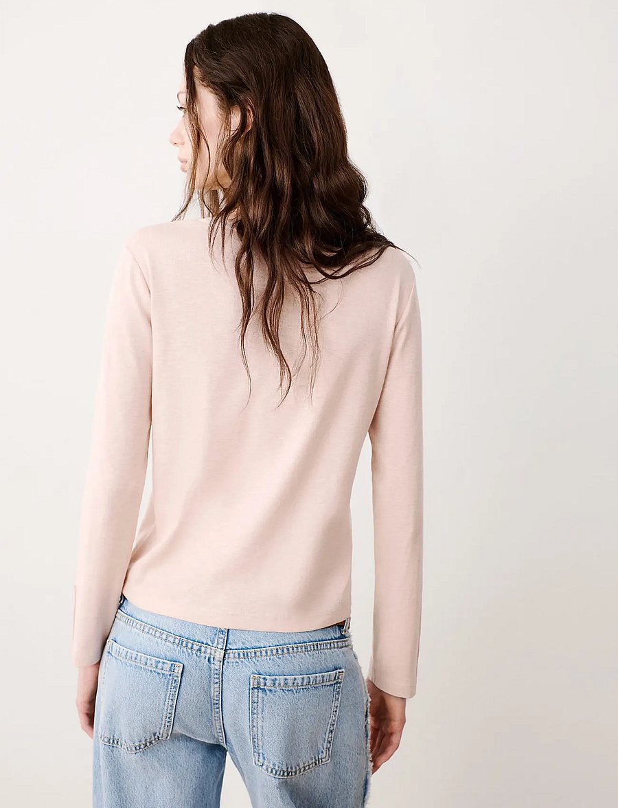 Mango Teen - Long-sleeved T-shirt with decorative buttons - langärmelig - lt pastel brown - 3
