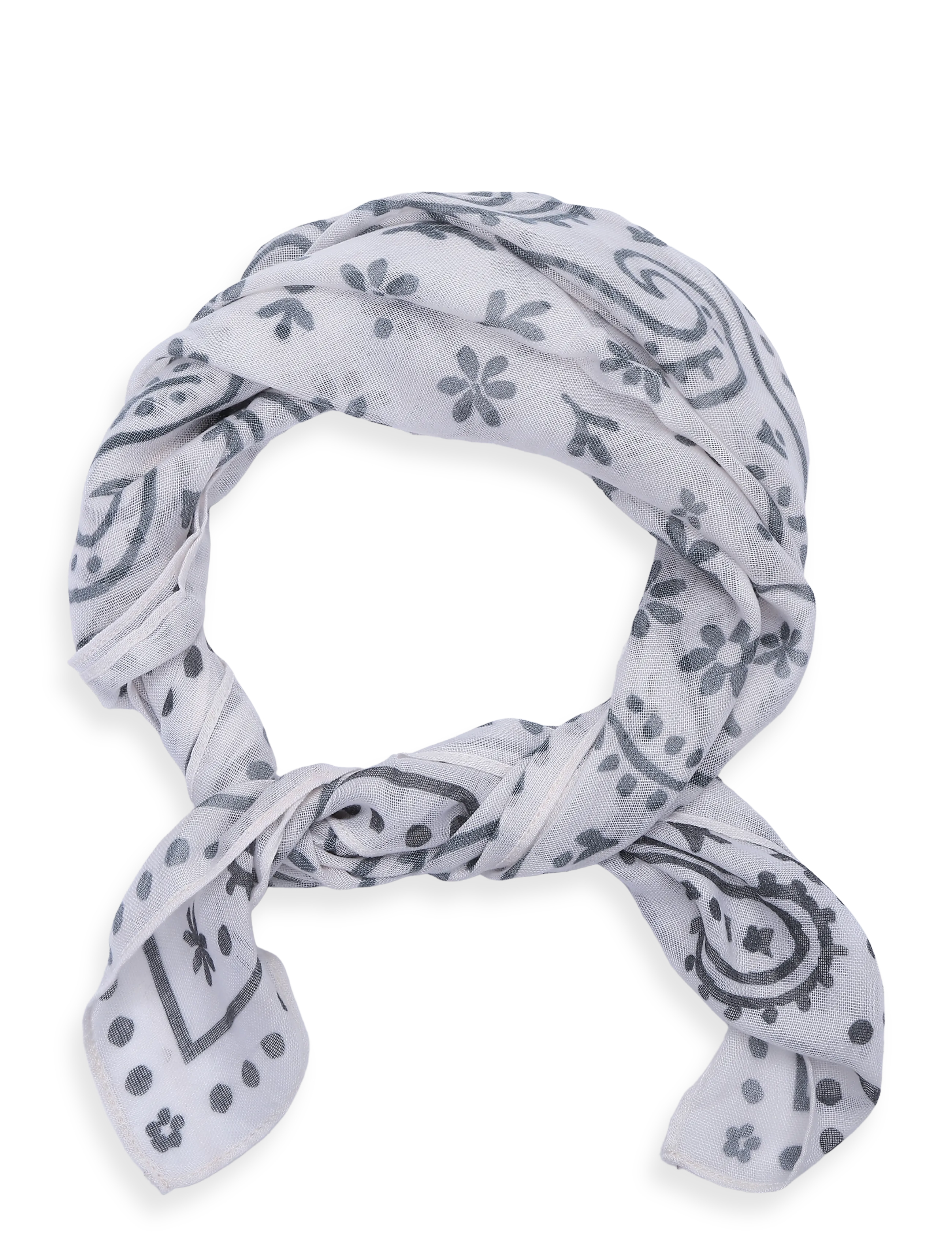 Mango Teen Printed chiffon scarf - Accessoarer - NATURAL WHITE / white