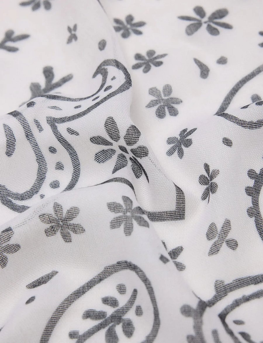 Mango Teen - Printed chiffon scarf - halsdukar - natural white - 1