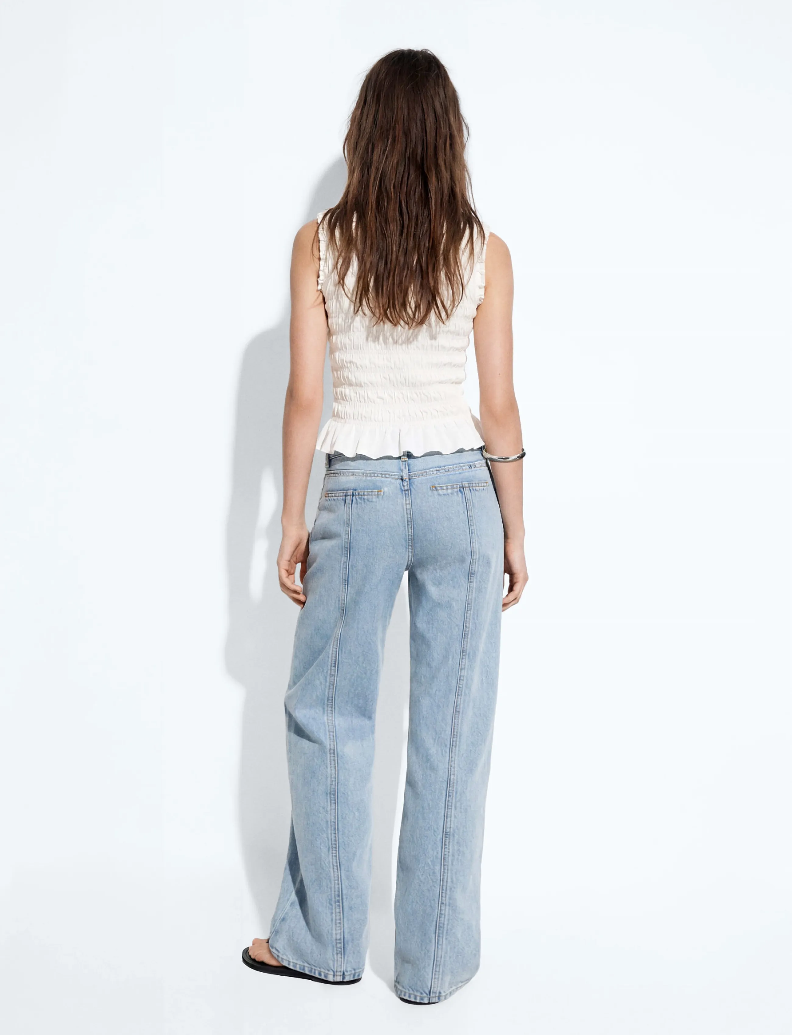 Mango Teen - Ruched cotton top - Ærmeløs undertrøje - natural white - 2