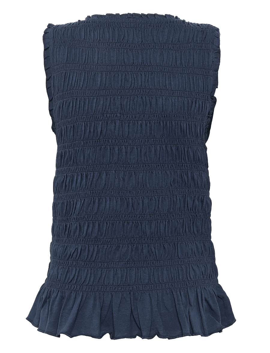 Mango Teen - Ruched cotton top - Ærmeløs undertrøje - navy - 2