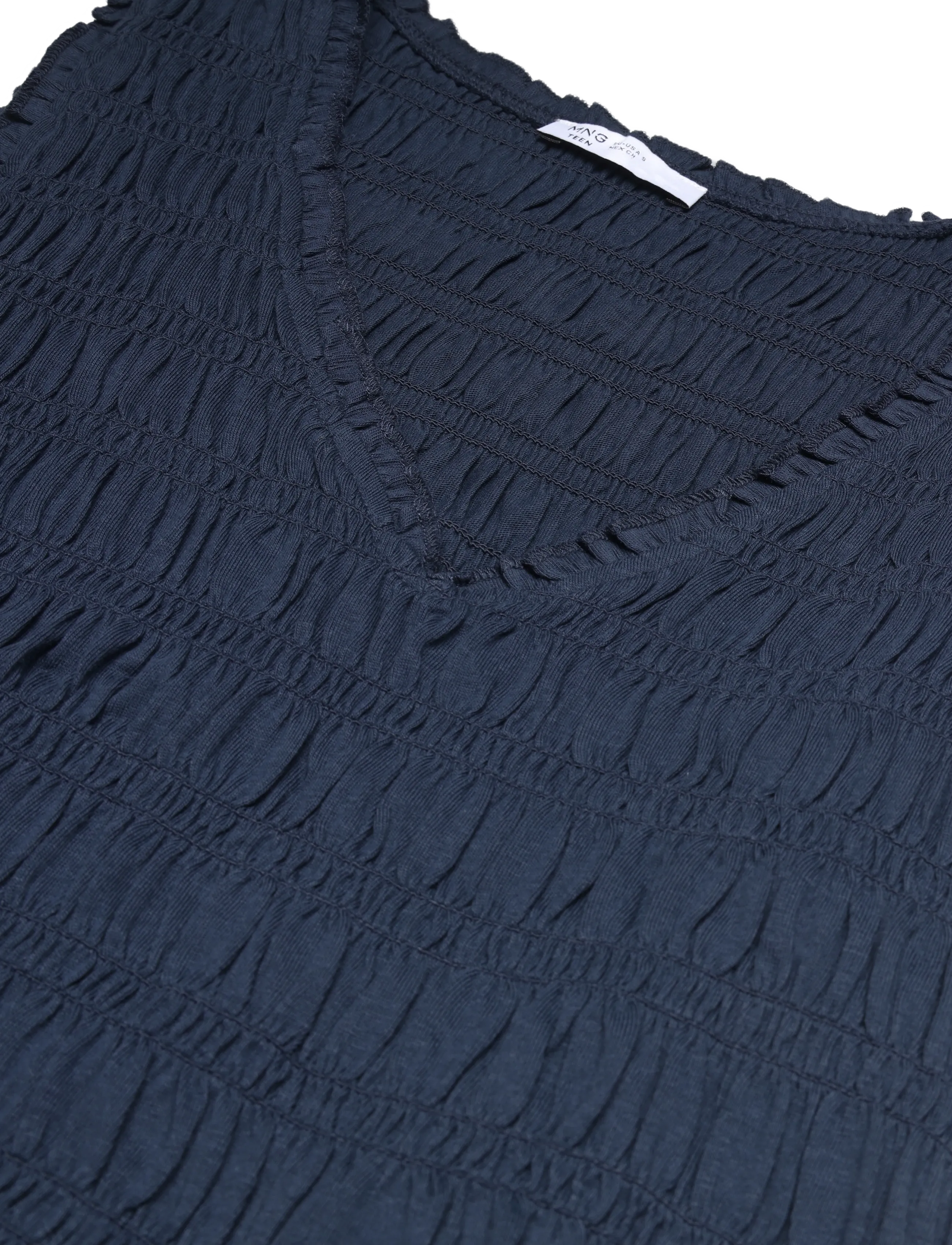 Mango Teen - Ruched cotton top - Ærmeløs undertrøje - navy - 4