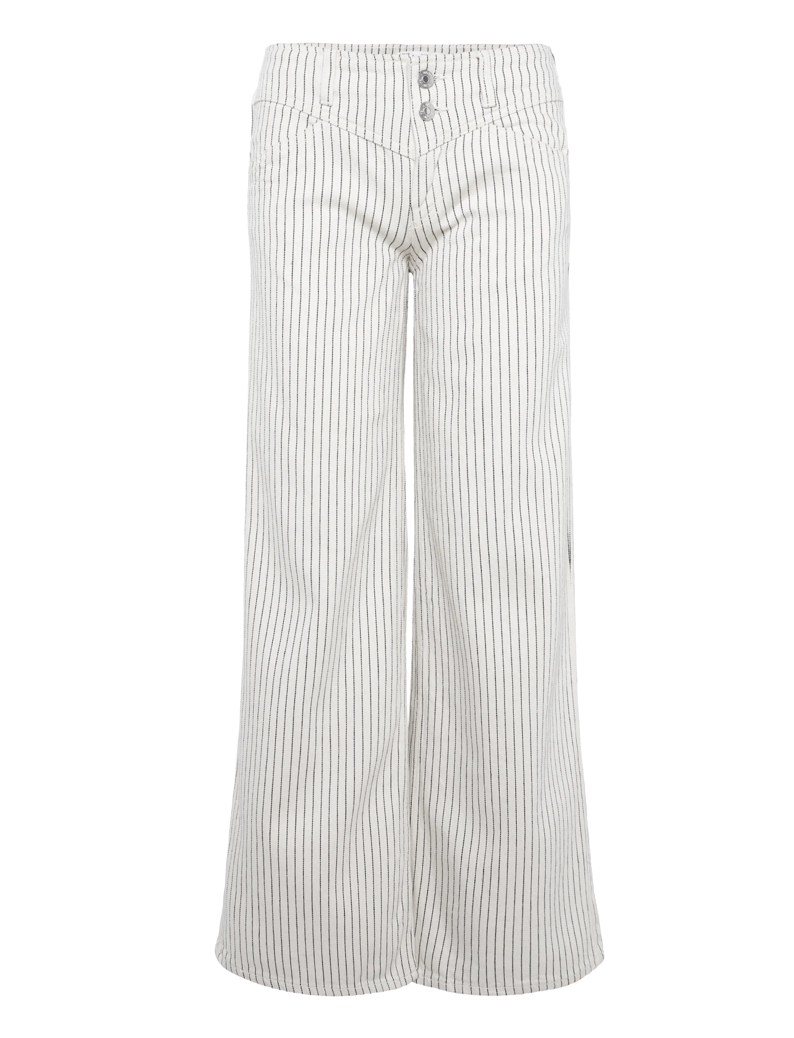 Mango Teen Wide leg striped jeans - Jeans - LIGHT BEIGE / beige