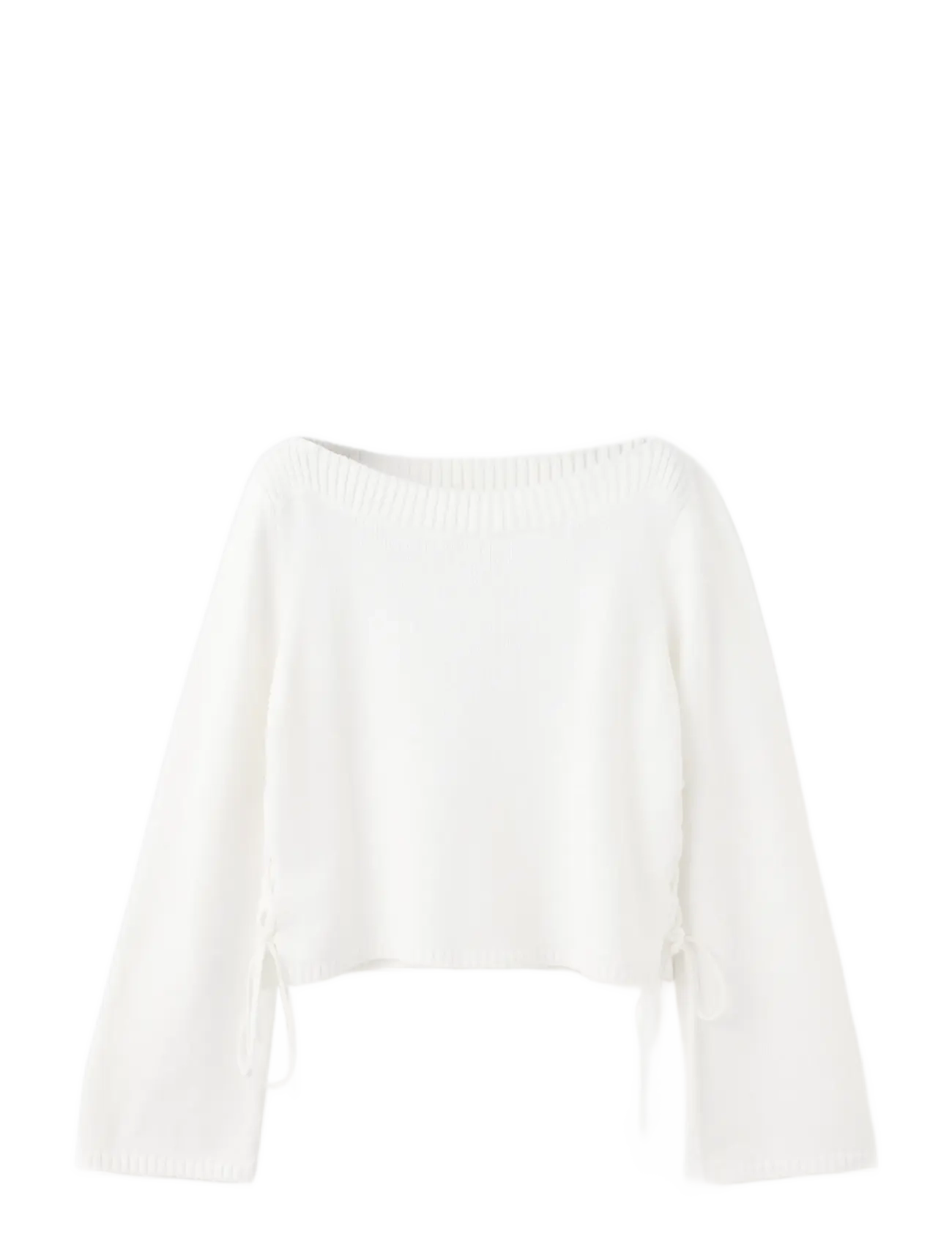 Mango Teen Knitted sweater with tie slits - Mango Teen - NATURAL WHITE / white
