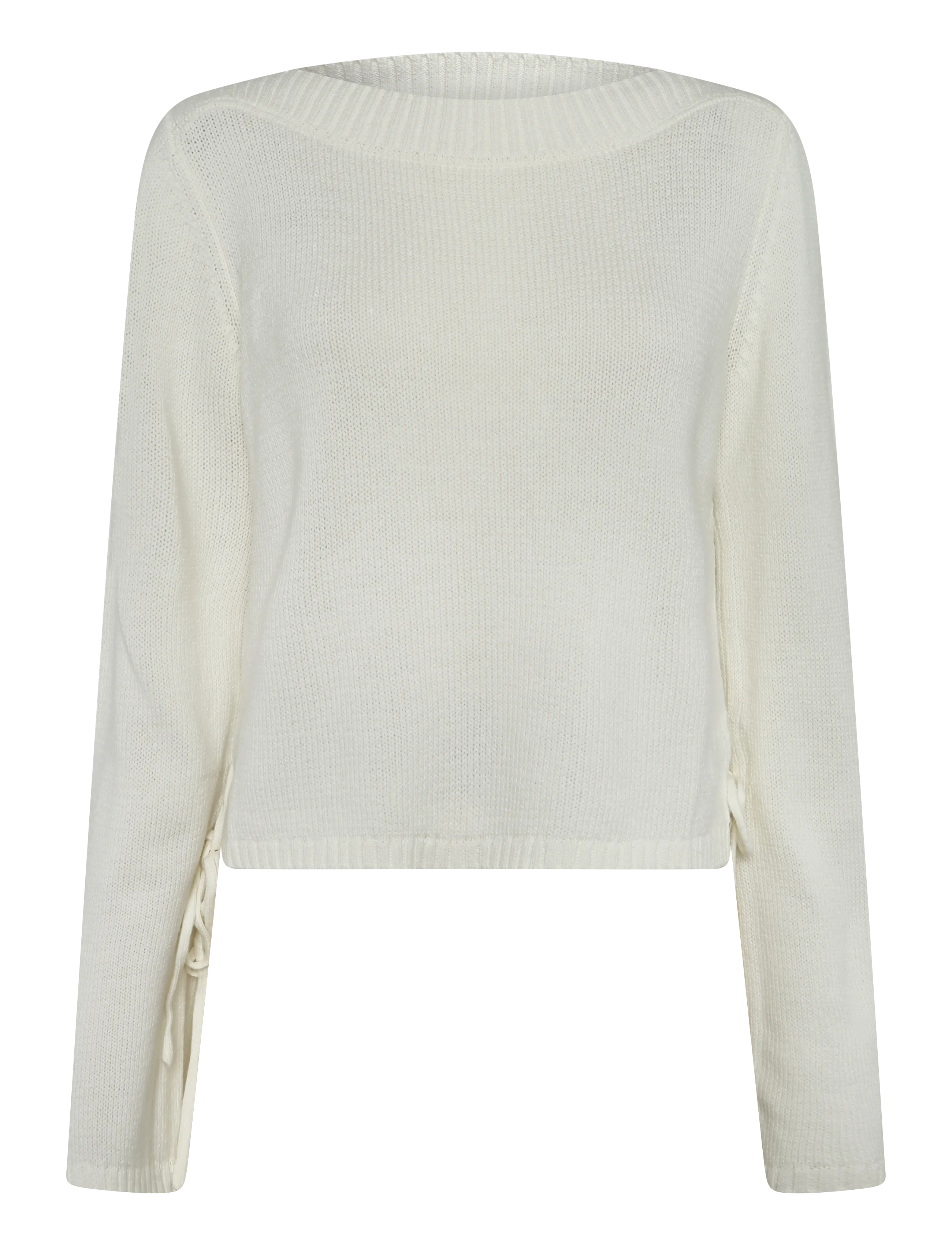 Mango Teen Knitted sweater with tie slits - Overdele - NATURAL WHITE / white