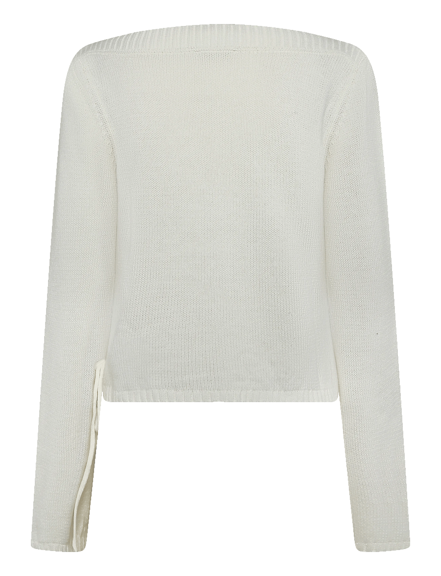 Mango Teen - Knitted sweater with tie slits - trøjer - natural white - 2