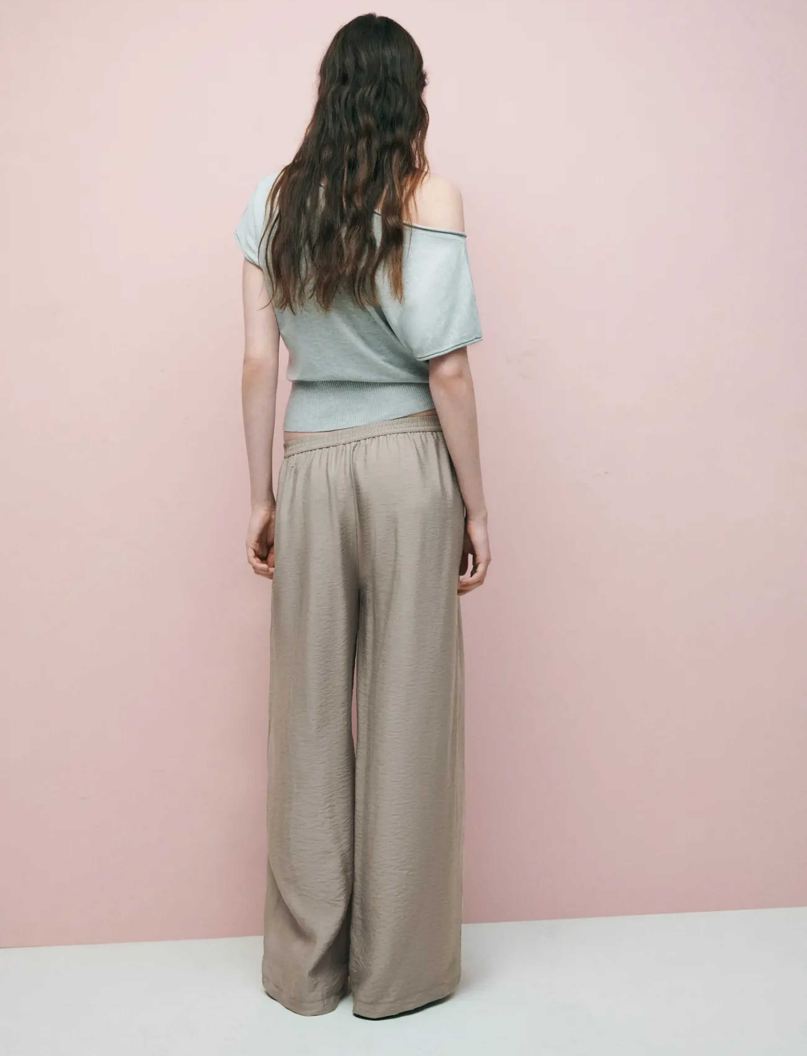 Mango Teen - Wide-leg pareo trousers - bukser - medium brown - 2