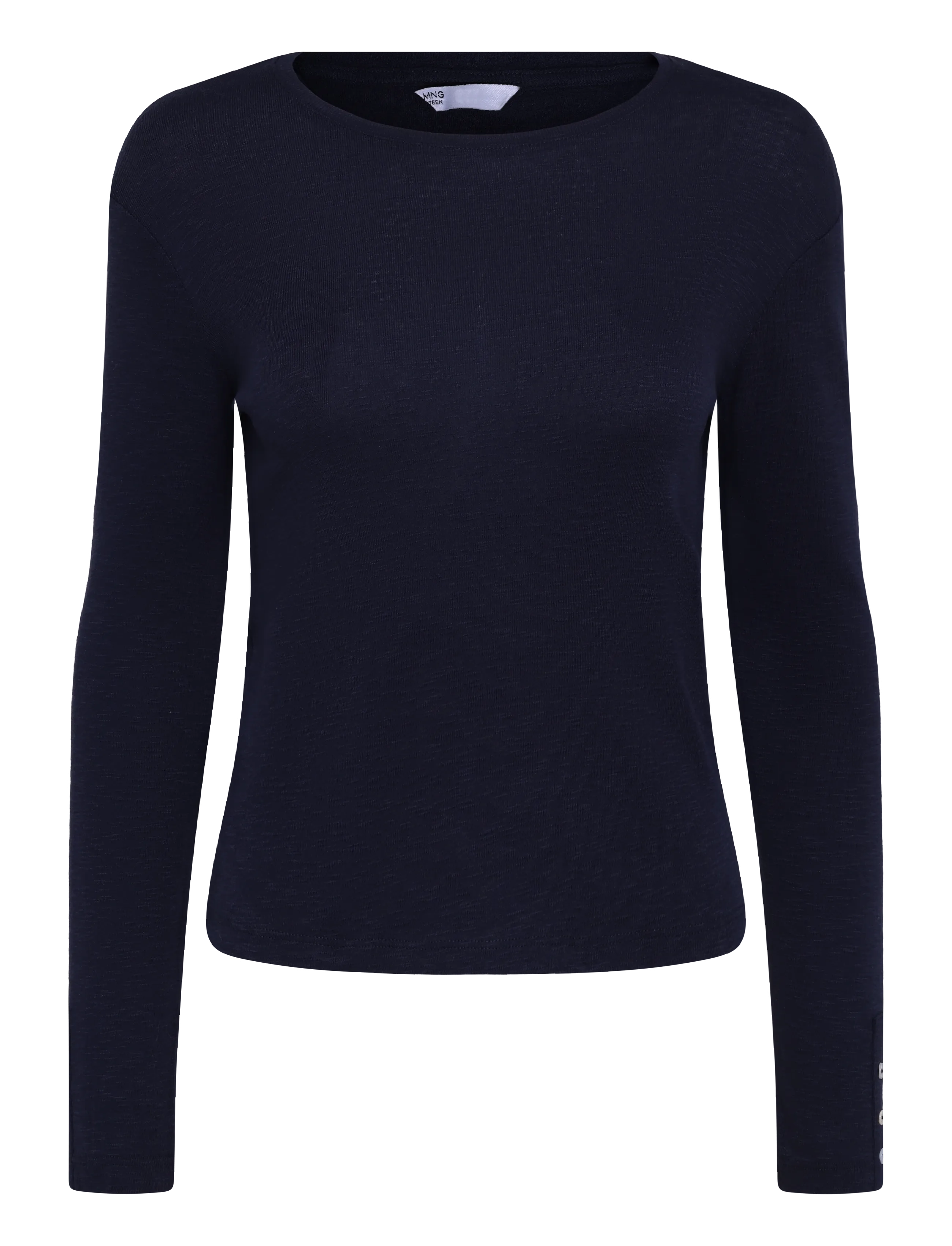 Mango Teen Long-sleeved T-shirt with decorative buttons - Toppe og t-shirts - NAVY / navy