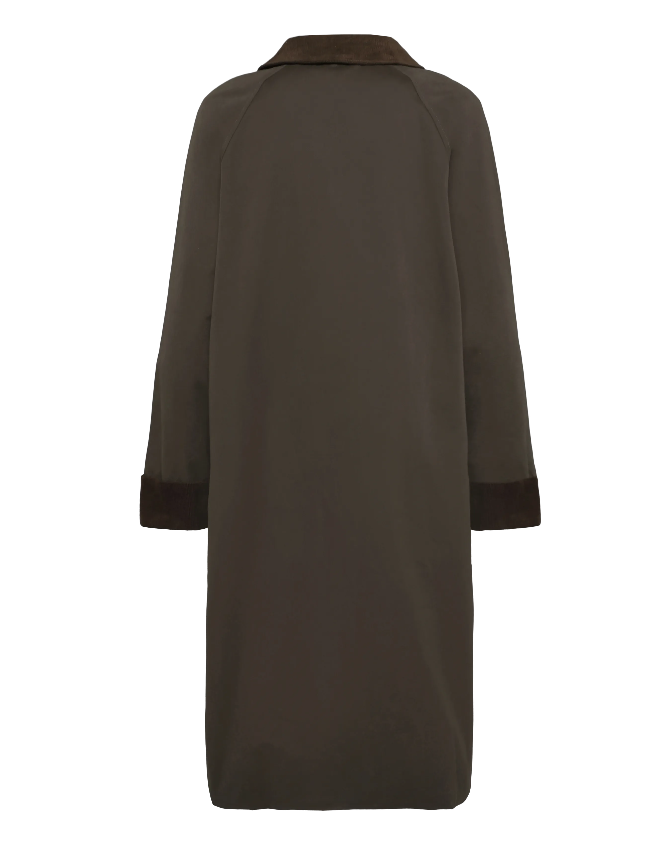 Mango Teen - Long cotton trench coat with corduroy collar - rockar & kappor - dark green - 2