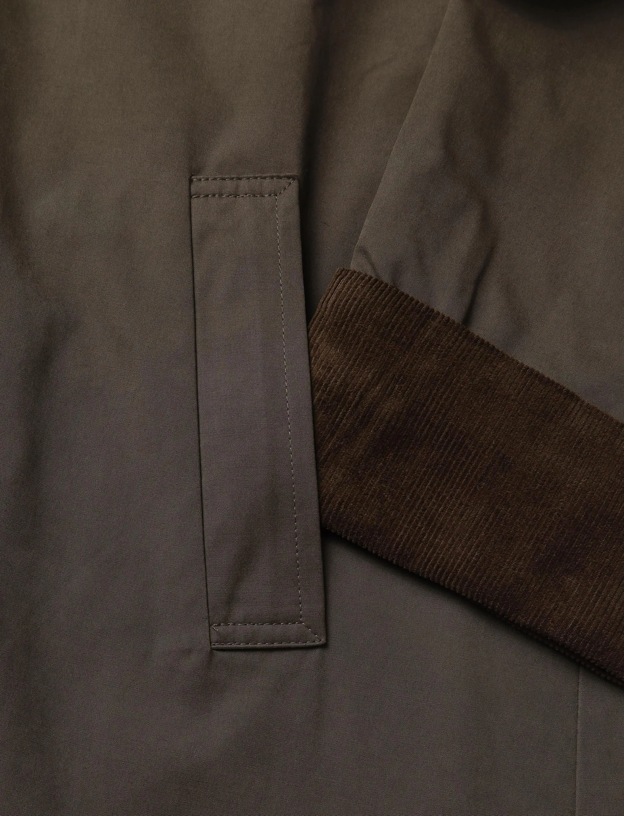 Mango Teen - Long cotton trench coat with corduroy collar - rockar & kappor - dark green - 5