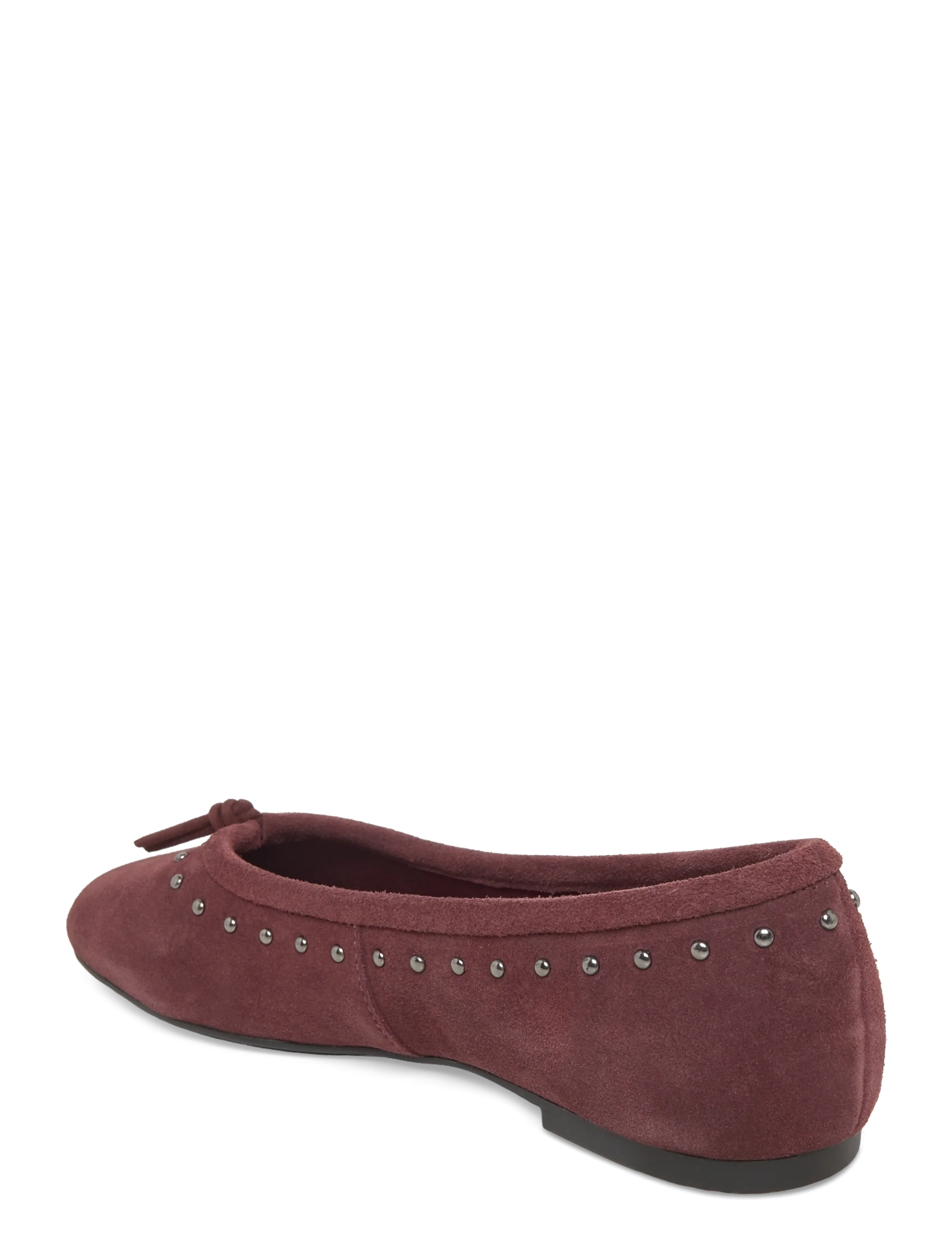 Mango Teen - Leather studded bow ballerina - ballerinaer & slip ons - dark red - 1