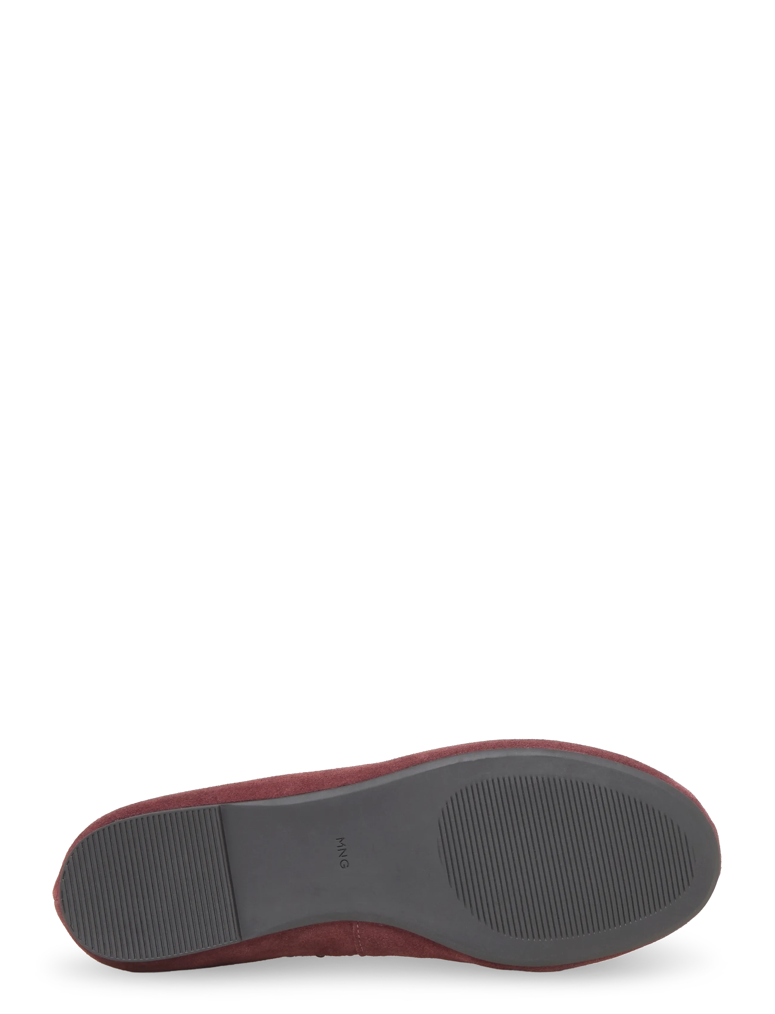 Mango Teen - Leather studded bow ballerina - ballerinaer & slip ons - dark red - 4