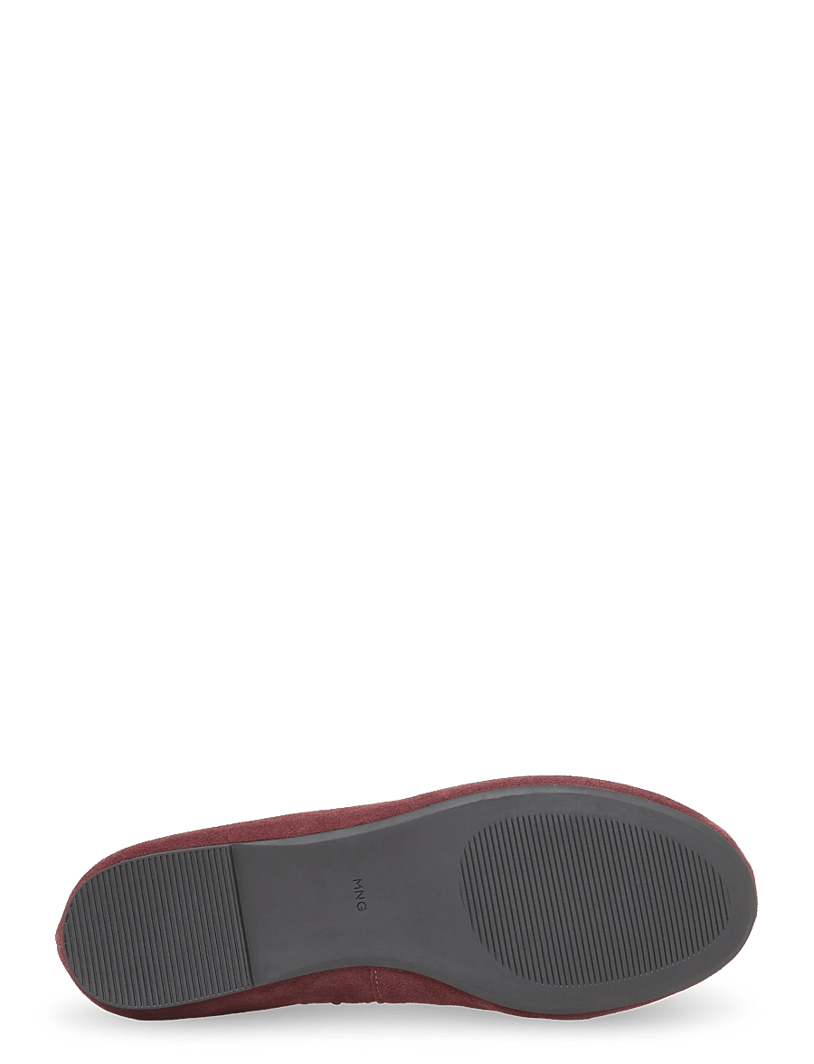 Mango Teen - Leather studded bow ballerina - ballerinaer & slip ons - dark red - 4