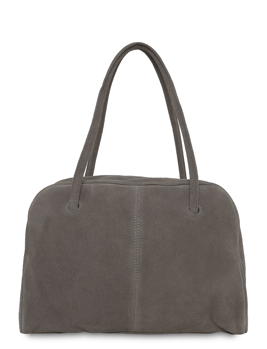 Mango Teen - Leather bowling bag - skuldertasker - grey - 0