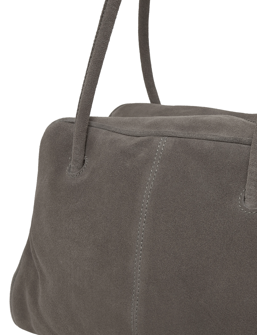 Mango Teen - Leather bowling bag - skuldertasker - grey - 2