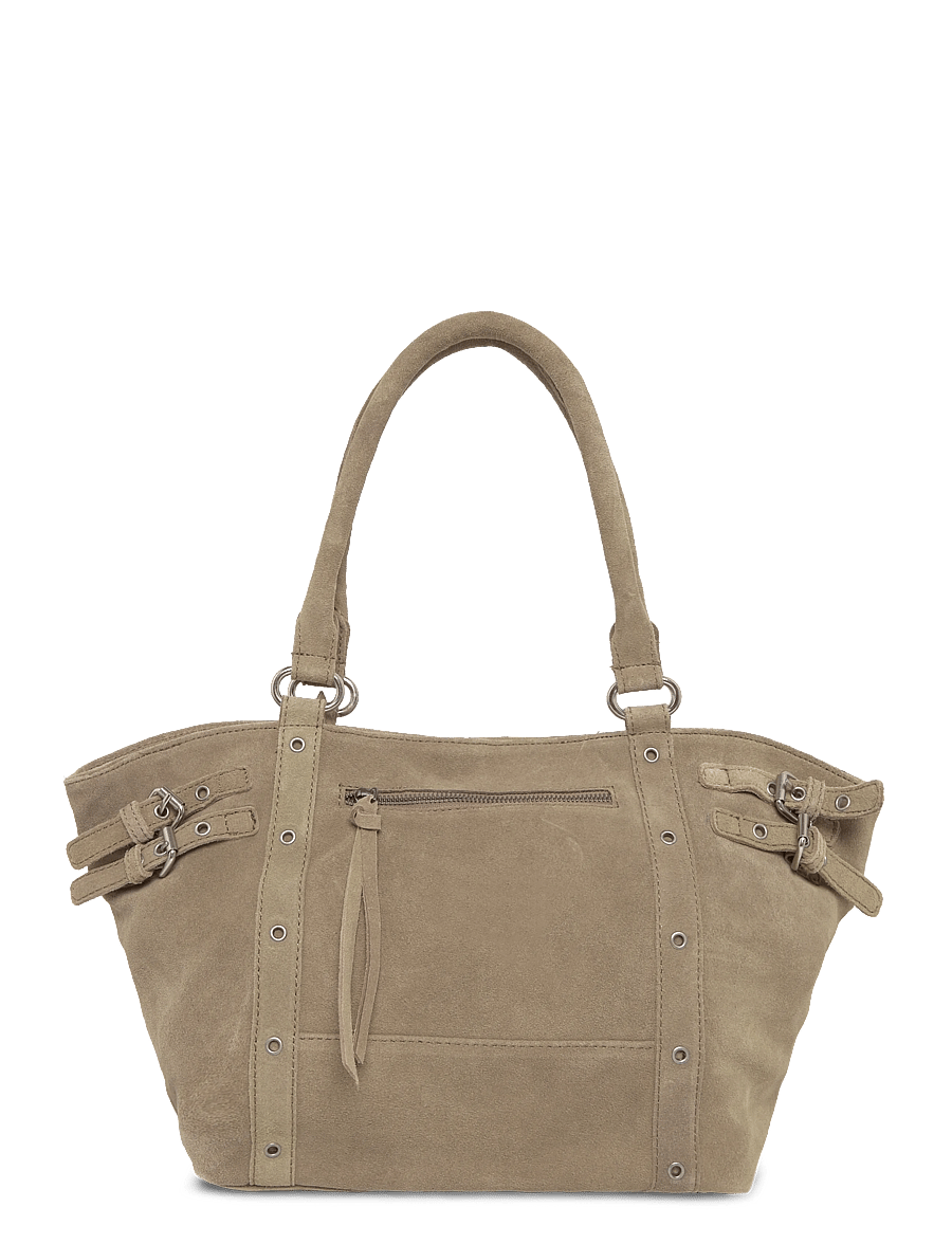 Mango Teen - Leather city bag - skuldertasker - lt pastel brown - 0