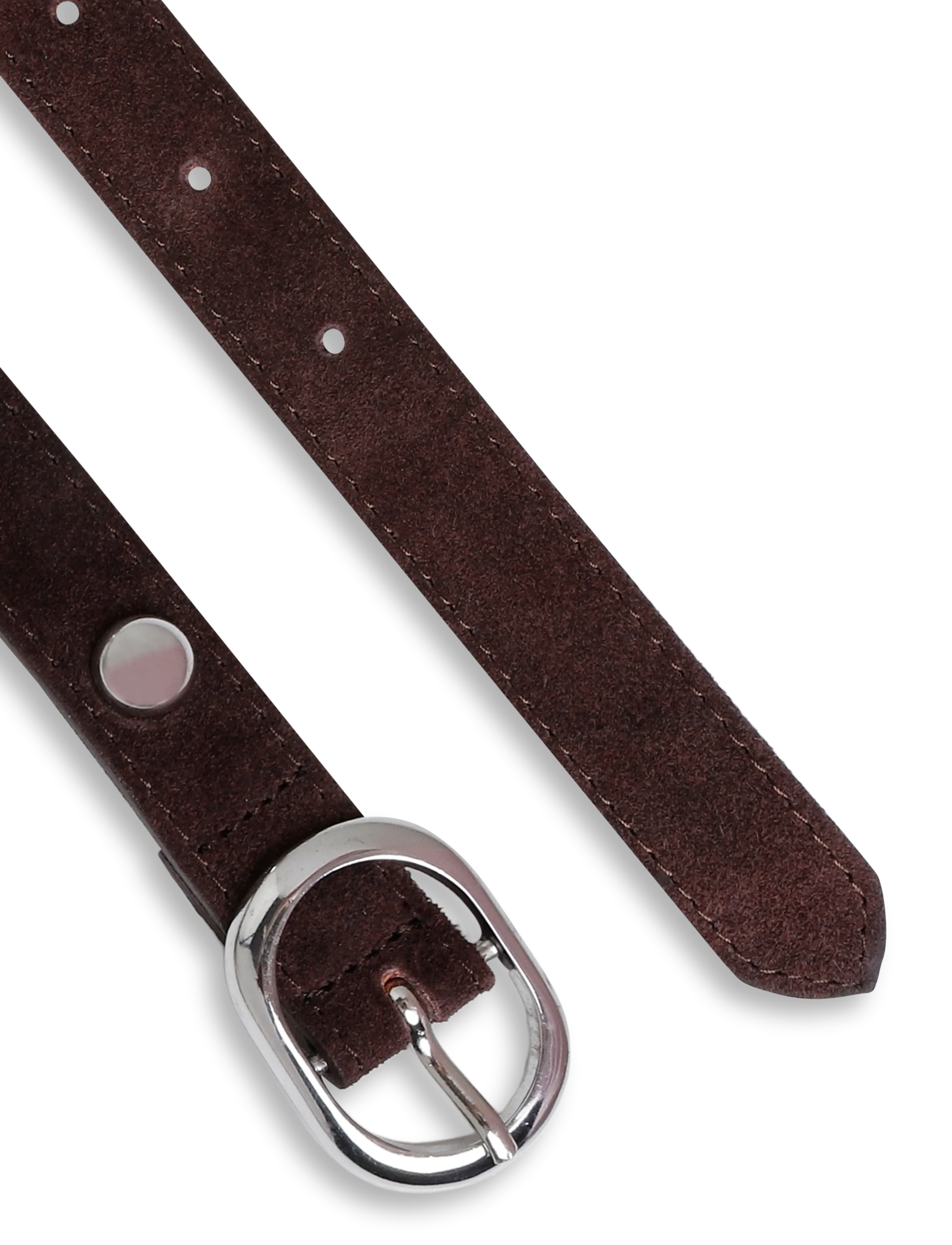Mango Teen - Stud leather belt - bælter - dark brown - 1