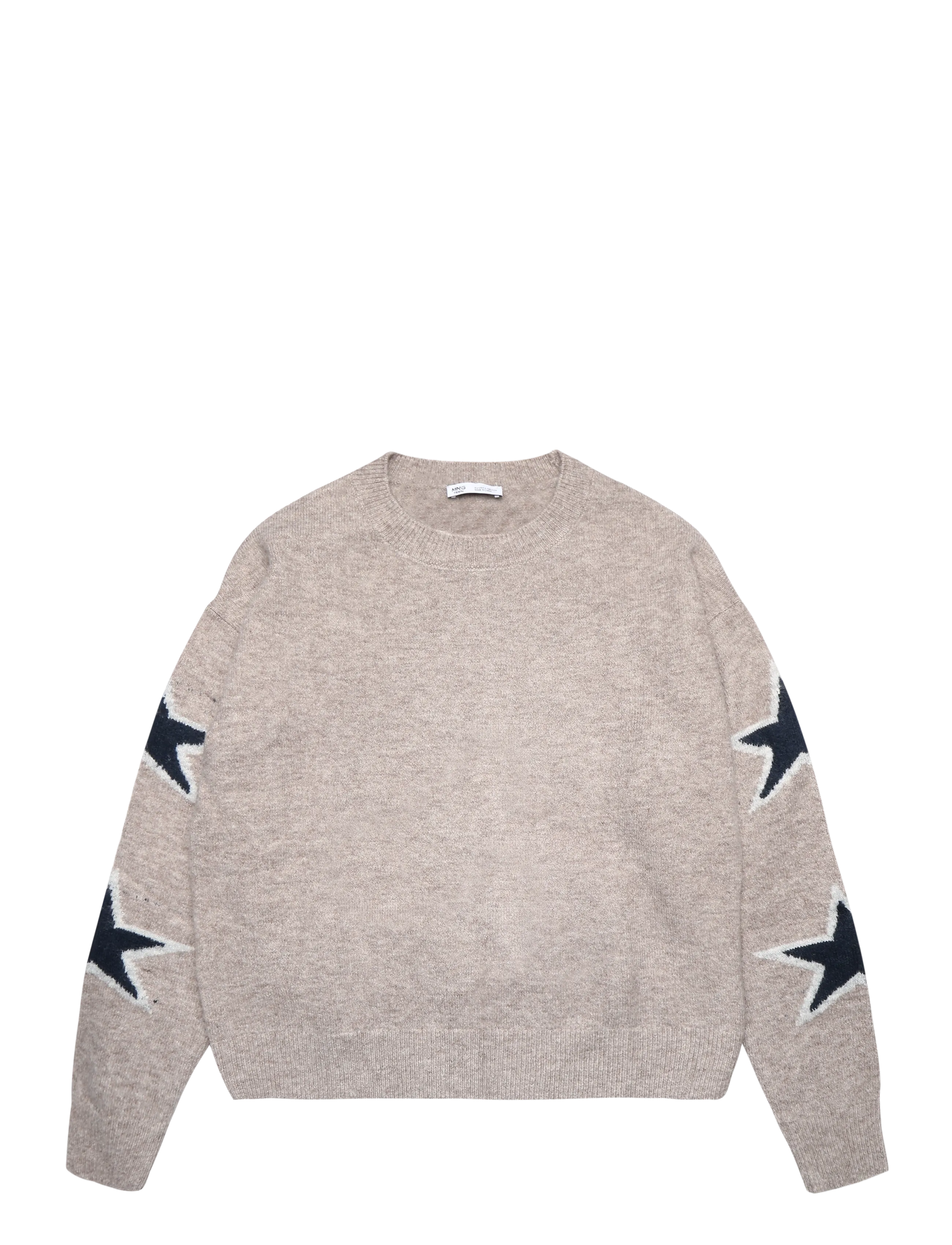 Mango Teen Star-detail jersey - Strik - LT PASTEL BROWN / beige