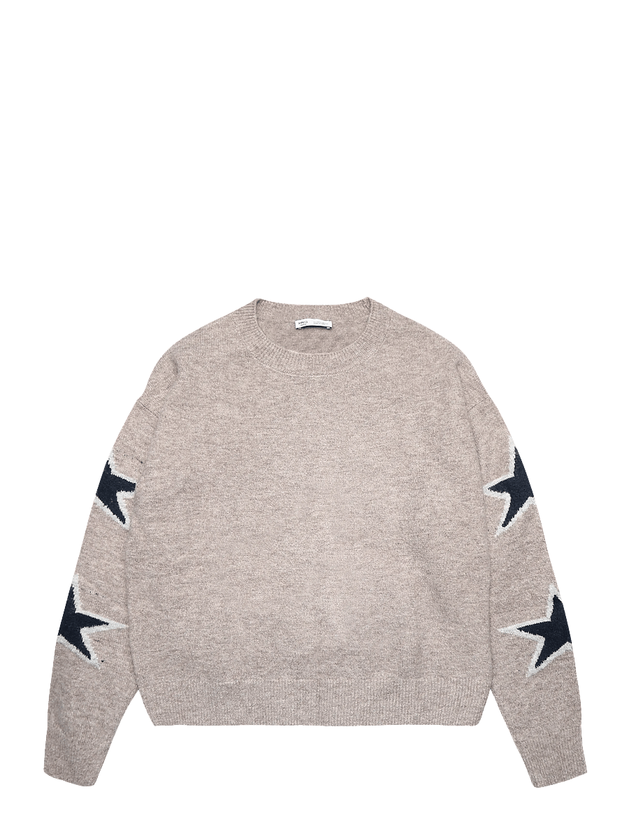 Mango Teen - Star-detail jersey - trøjer - lt pastel brown - 0