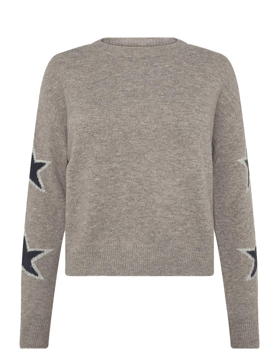 Mango Teen - Star-detail jersey - trøjer - lt pastel brown - 1