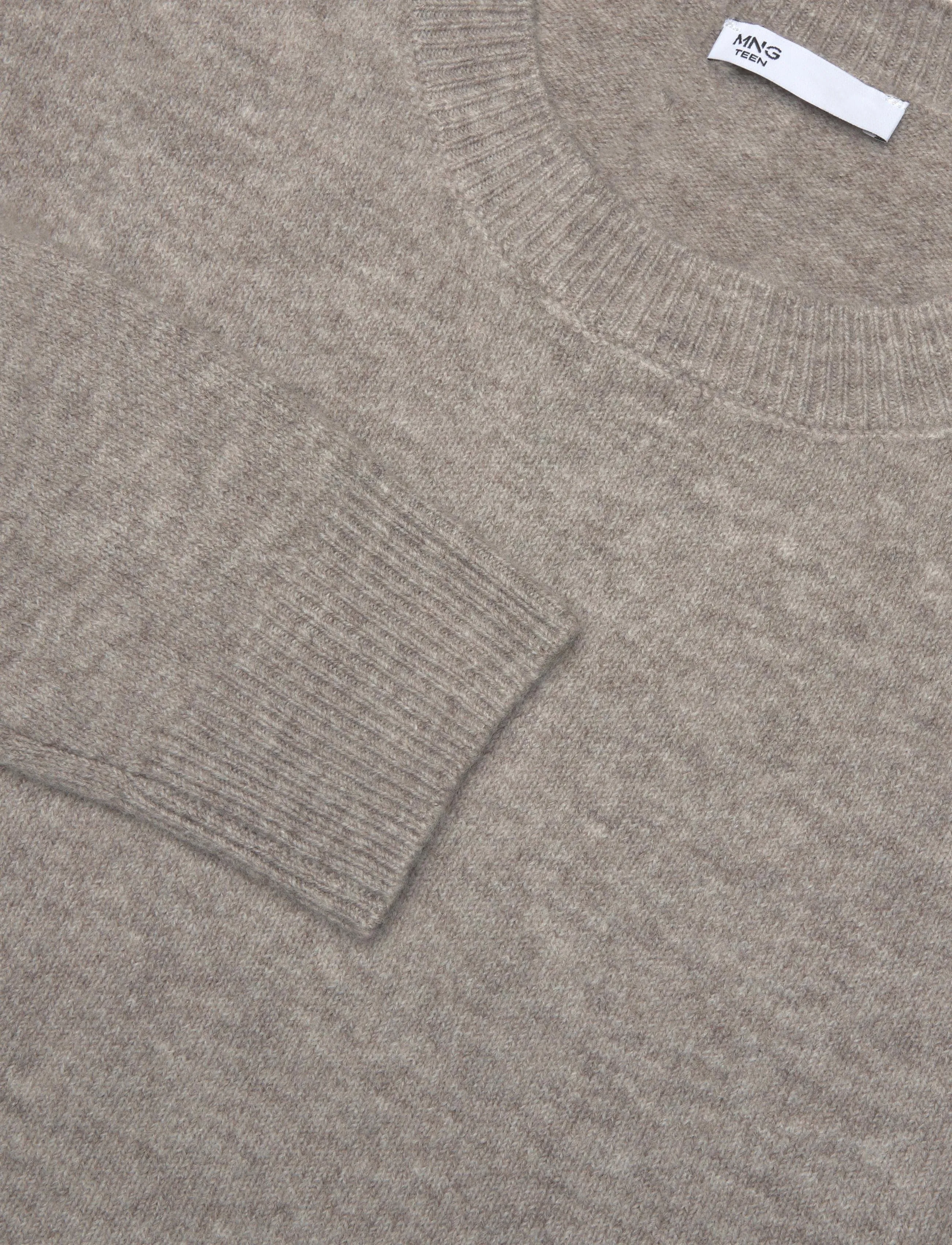 Mango Teen - Star-detail jersey - trøjer - lt pastel brown - 4