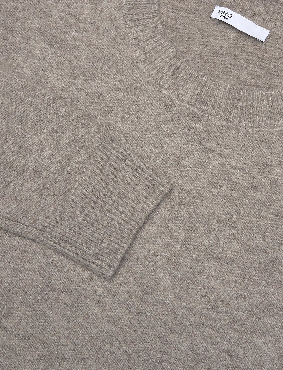 Mango Teen - Star-detail jersey - trøjer - lt pastel brown - 4