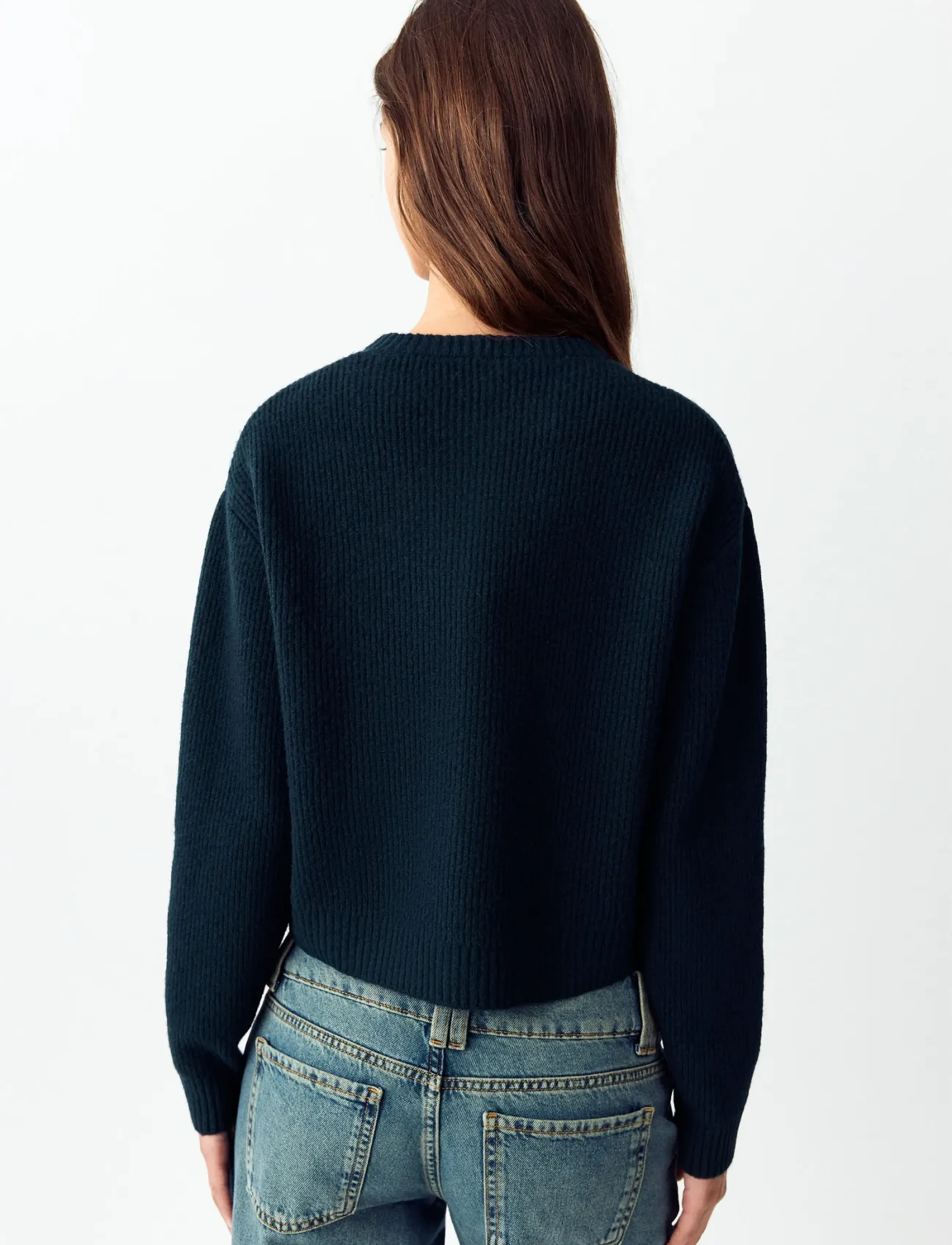 Mango Teen - Ribbed buttoned cardigan - koftor - navy - 3
