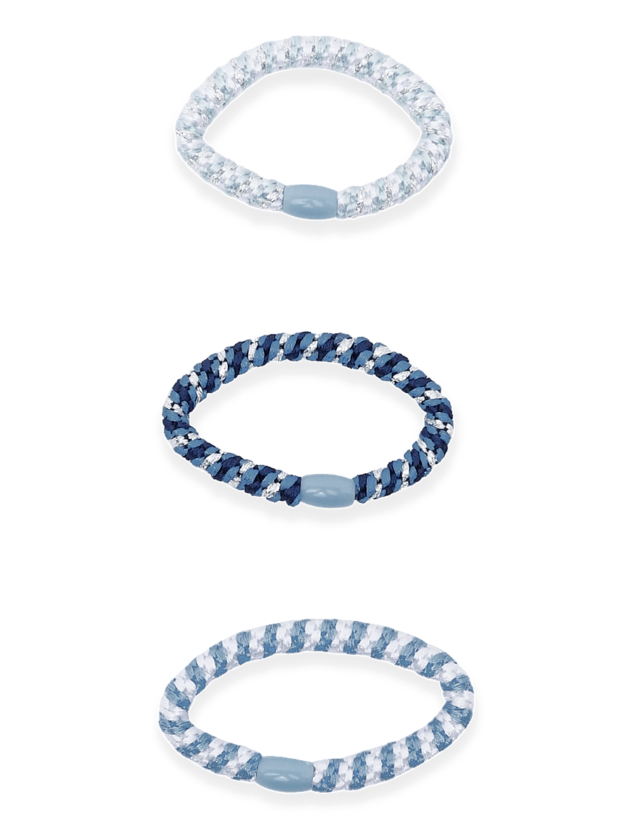 Mango Teen - Pack of 3 combined hair ties - hårbånd og hårsnore - medium blue - 0