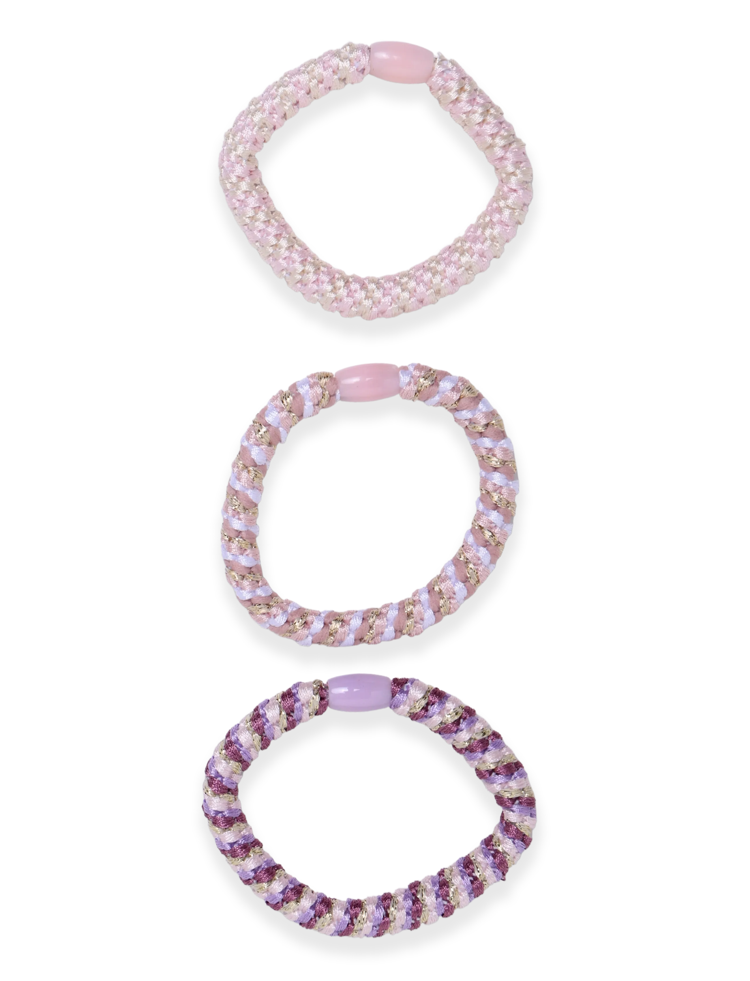 Mango Teen Pack of 3 combined hair ties - Mango Teen - PINK / pink/rose