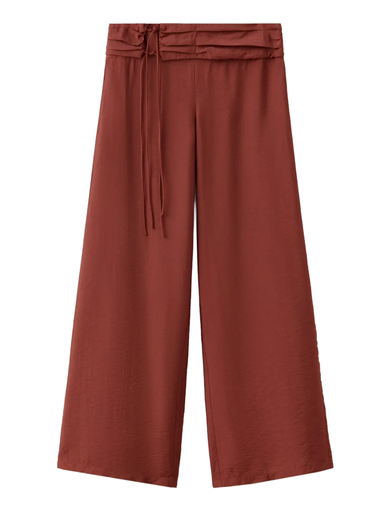 Mango Teen Straight trousers with tie details - Mango Teen - MEDIUM ORANGE / orange