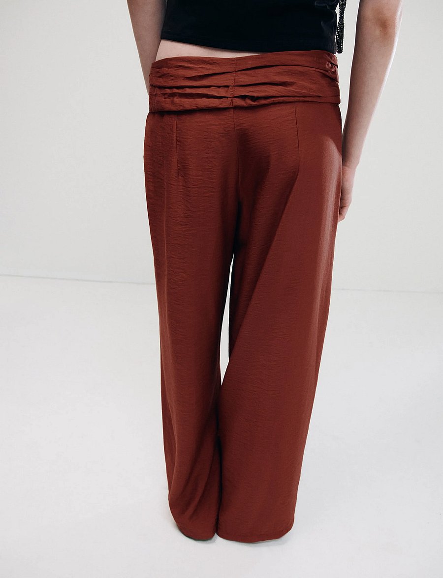 Mango Teen - Straight trousers with tie details - bukser - medium orange - 2