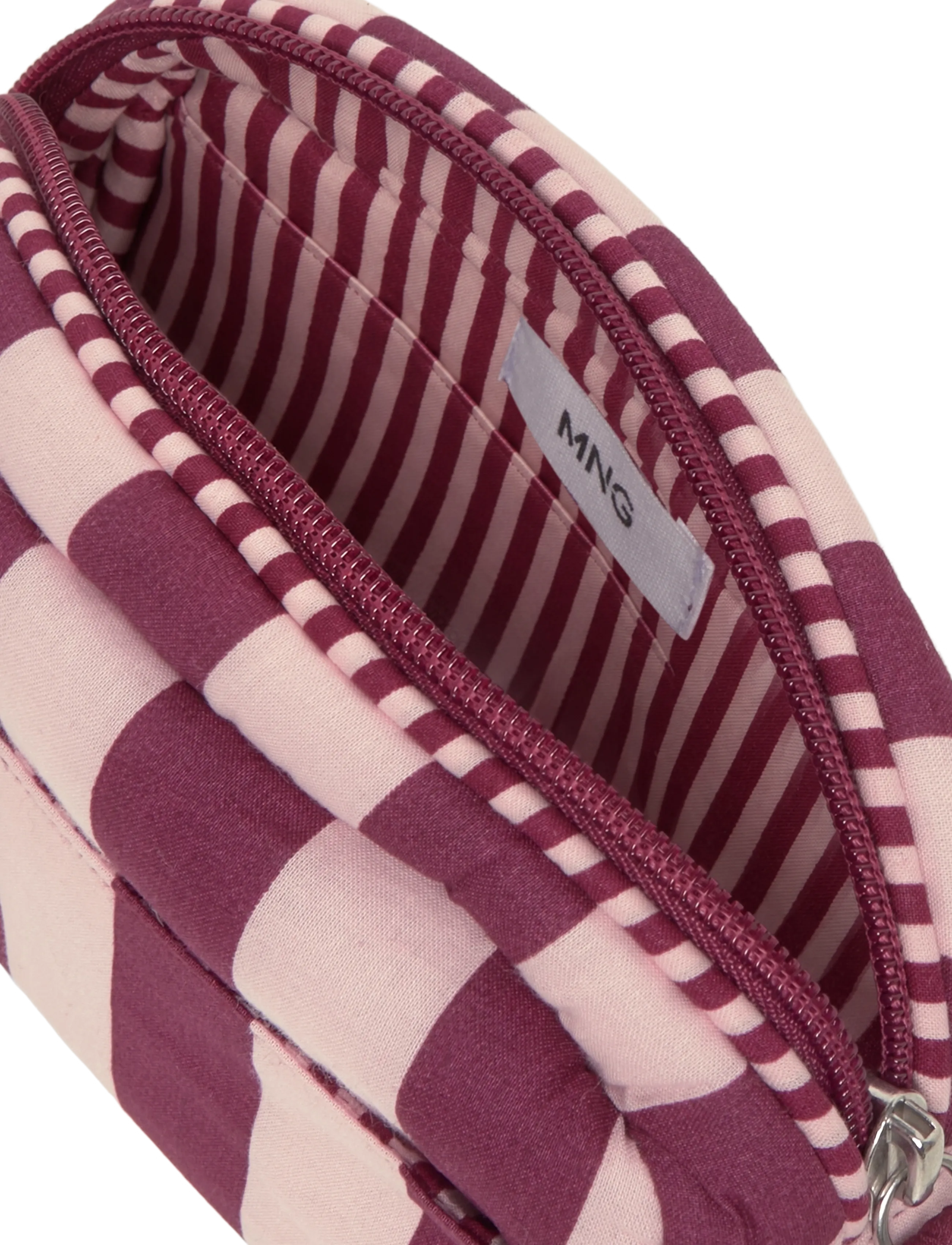 Mango Teen - Striped cotton toiletry bag - bad - pink - 3