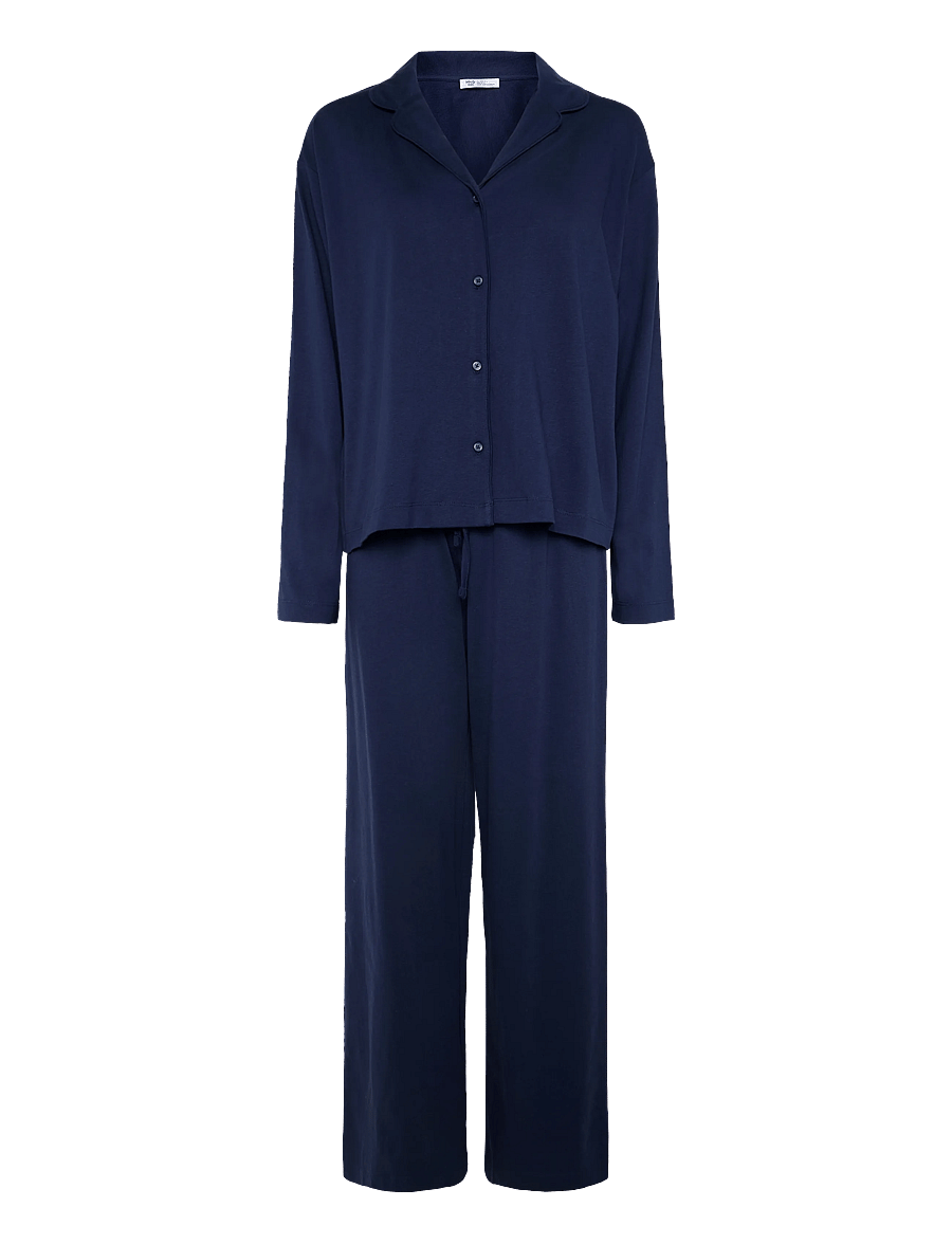 Mango Teen - Full 100% cotton pyjamas - pyjamassæt - navy - 0