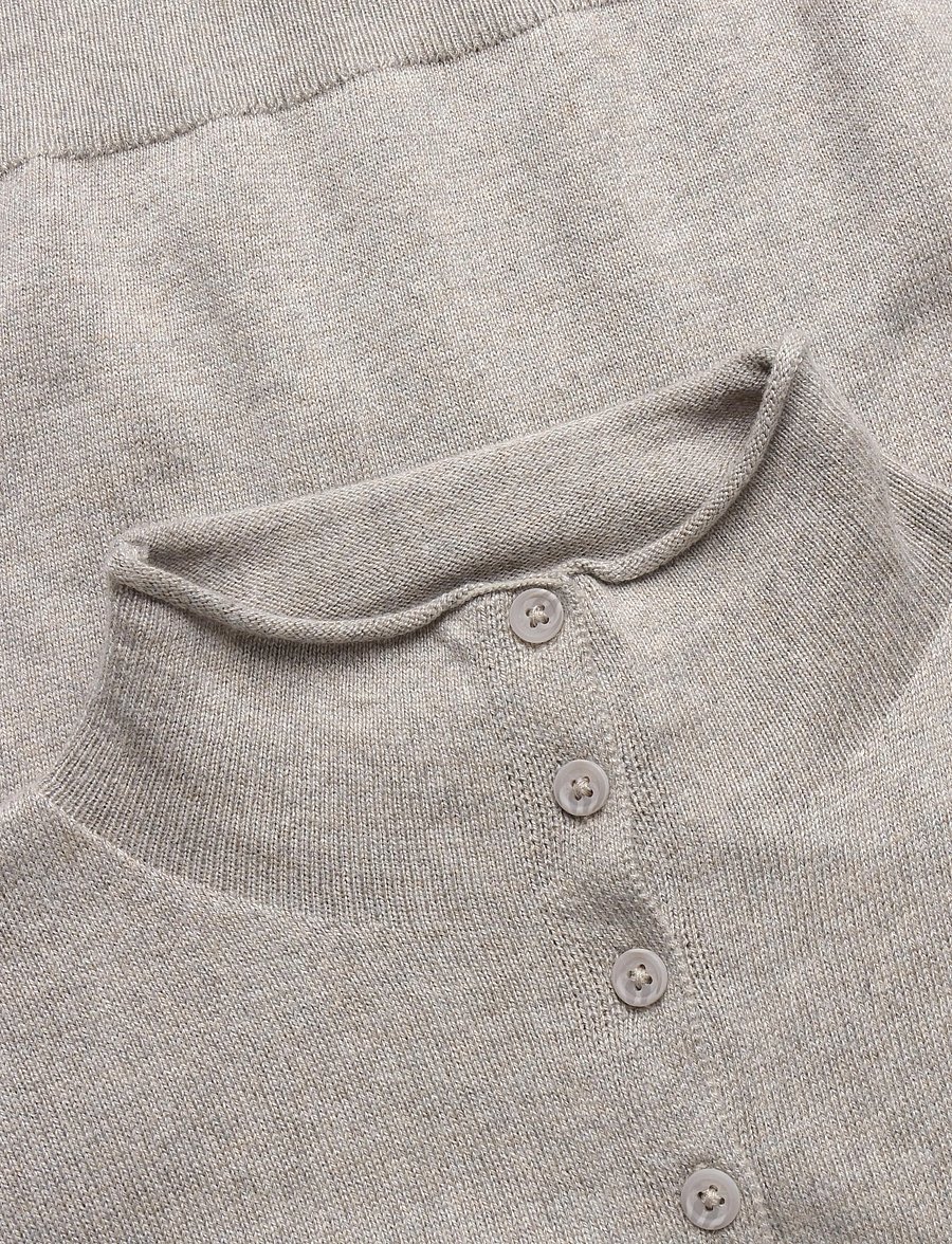 Mango Teen - Perkins-neck cardigan with buttons - koftor - medium brown - 4