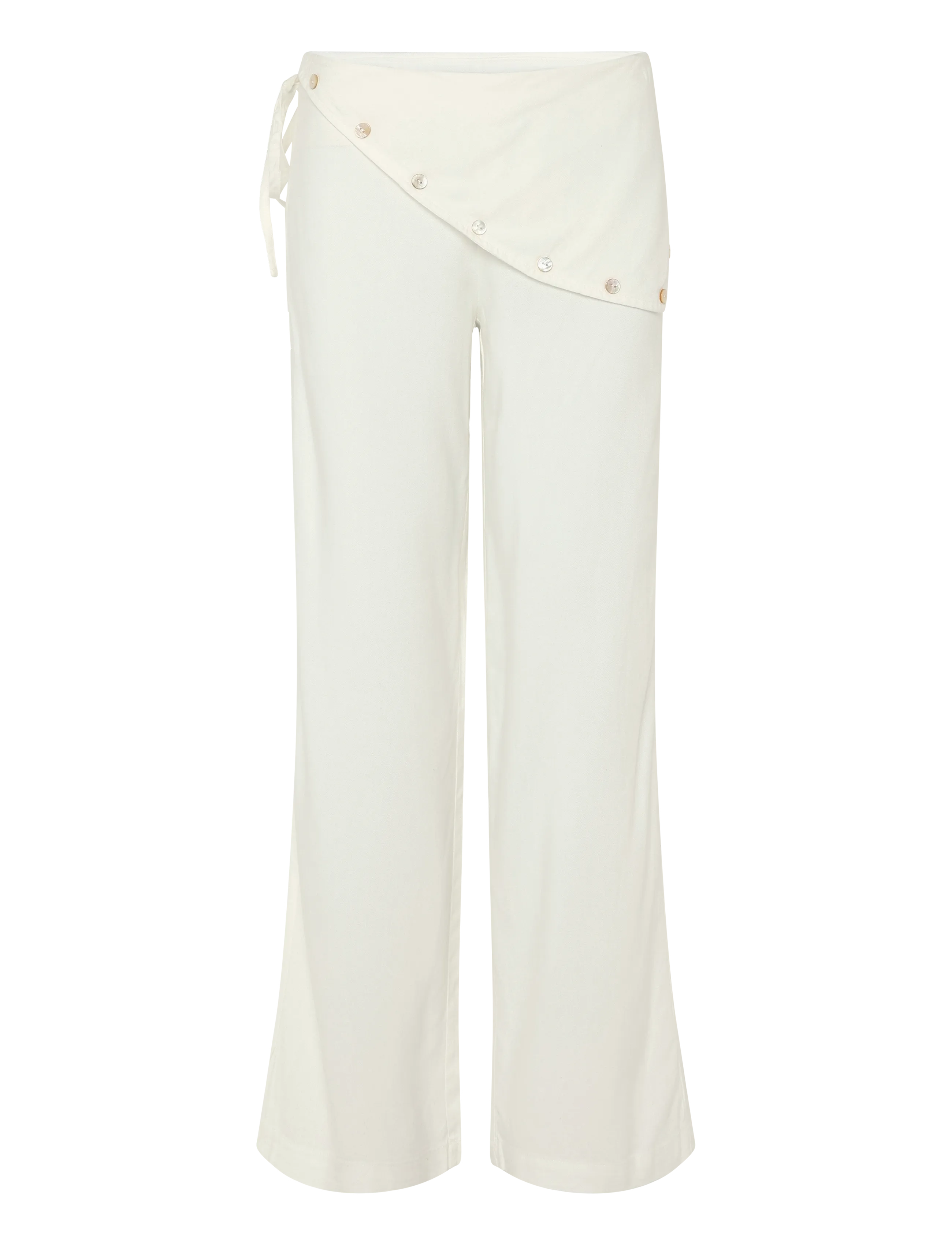 Mango Teen Straight scarf trousers - Bukser - NATURAL WHITE / white