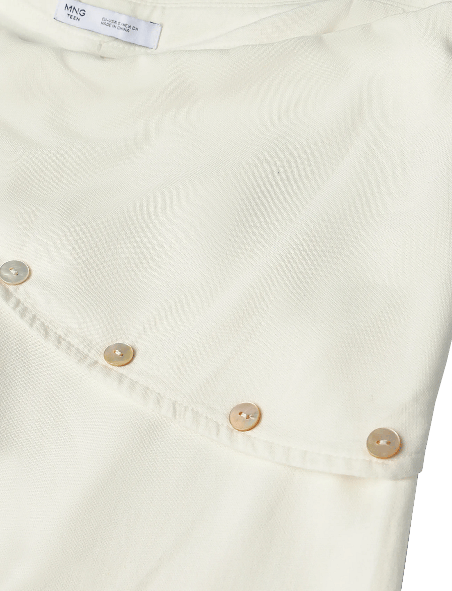 Mango Teen - Straight scarf trousers - bukser - natural white - 4