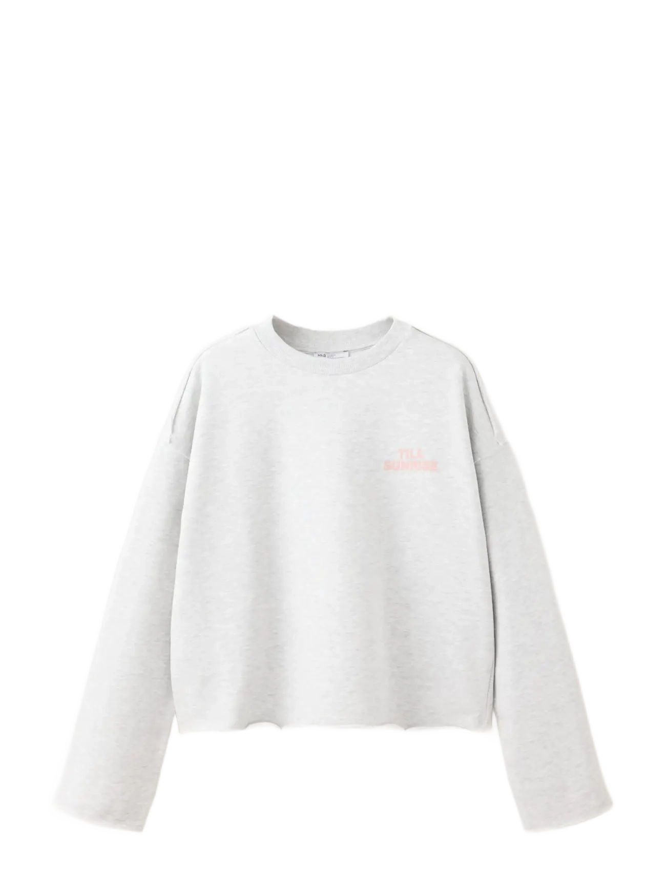 Mango Teen Sweatshirt with printed text - Mango Teen - LT PASTEL GREY / grey