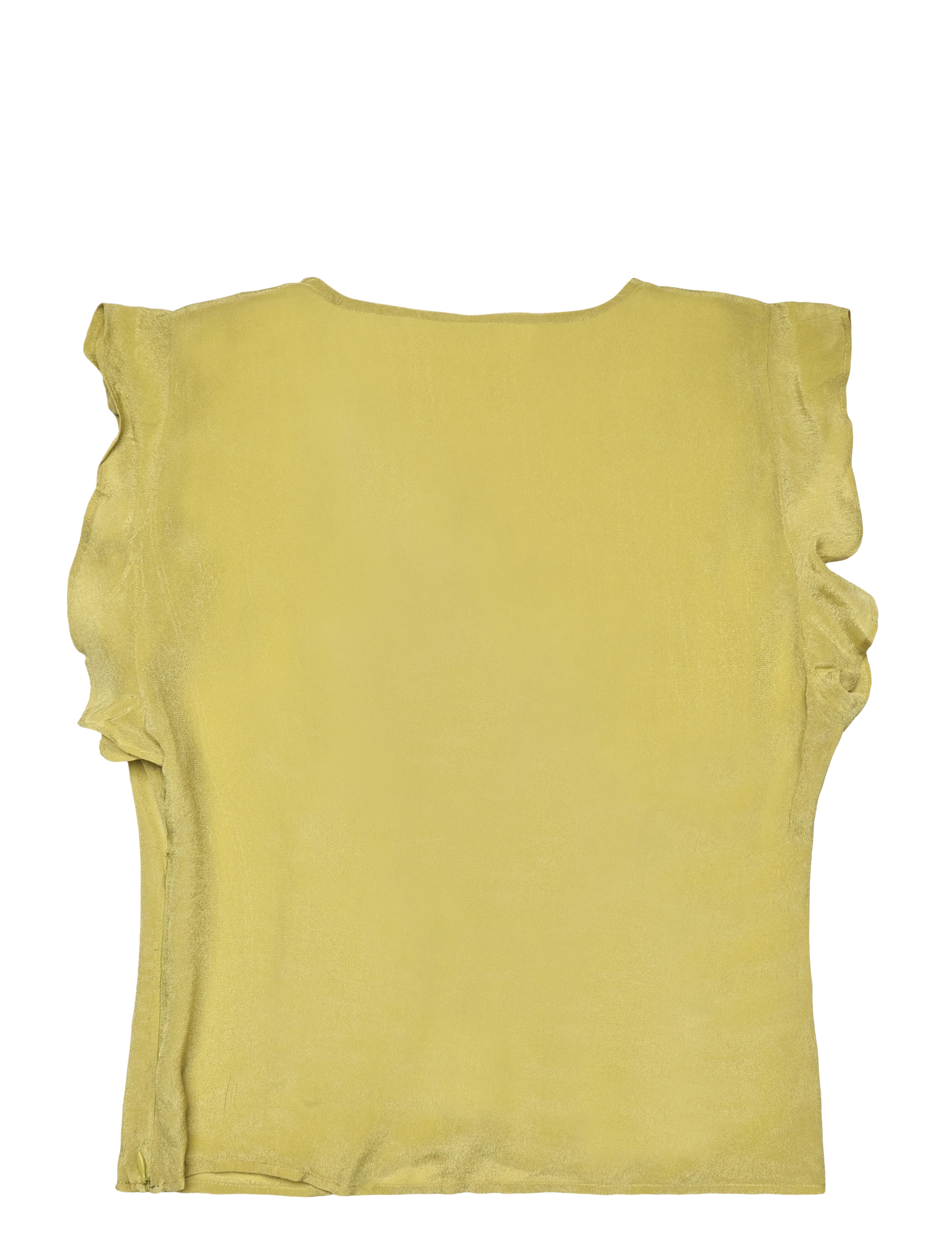 Mango Teen - Satin V-neck blouse - bluser & tunikaer - bright yellow - 2