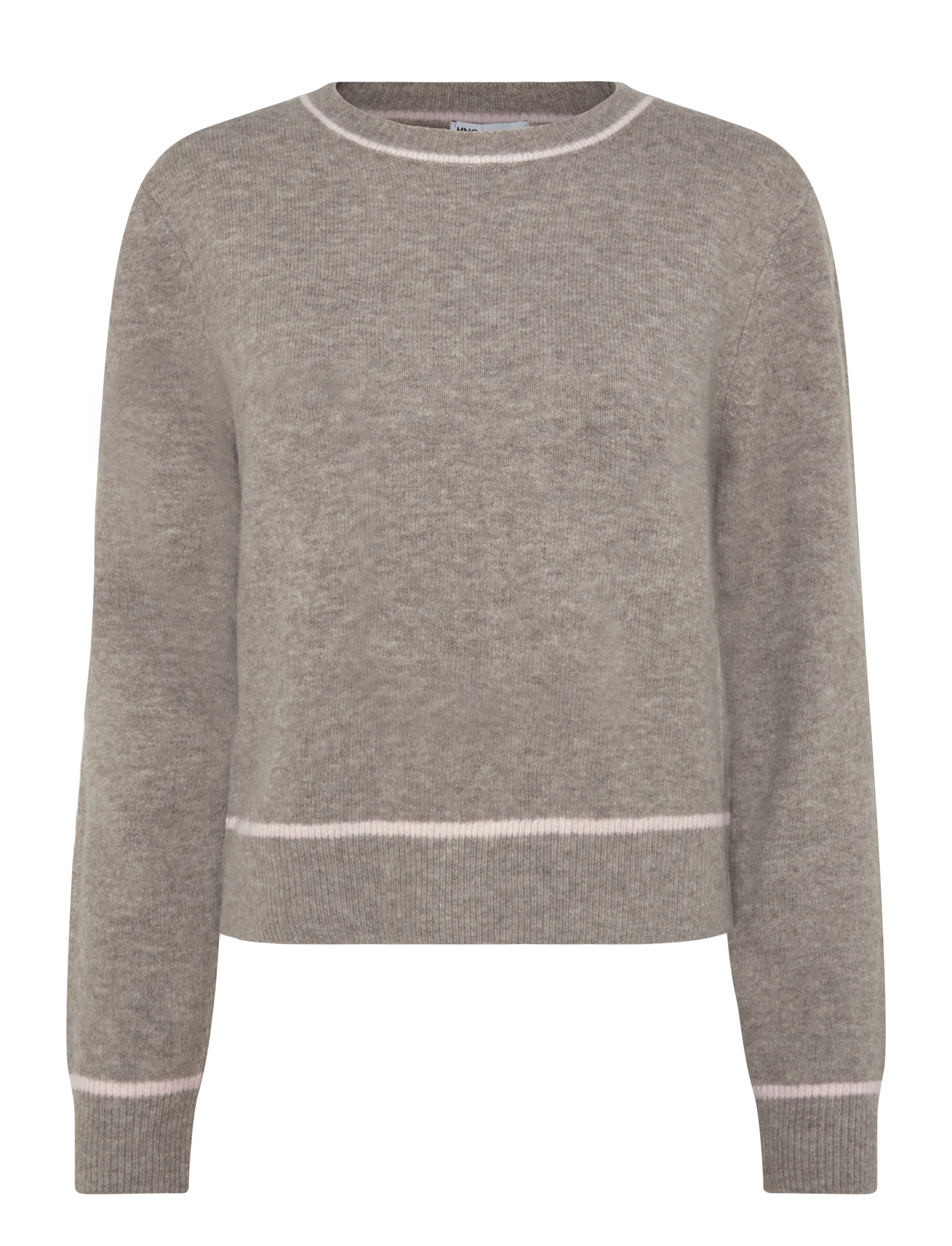Mango Teen Jersey with contrasting detail - Stickat - MEDIUM BROWN / brown