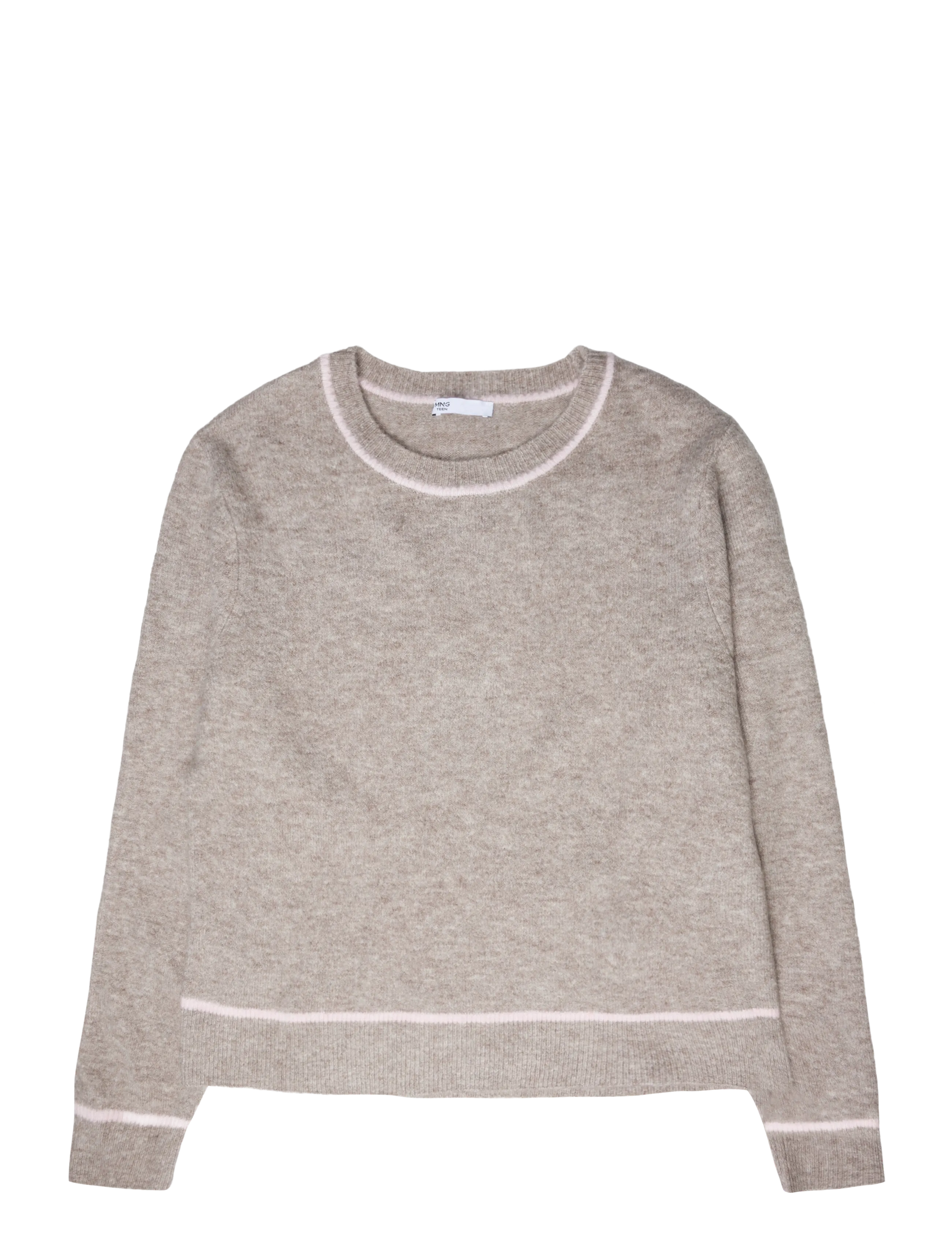 Mango Teen Jersey with contrasting detail - Tøj - MEDIUM BROWN / brown