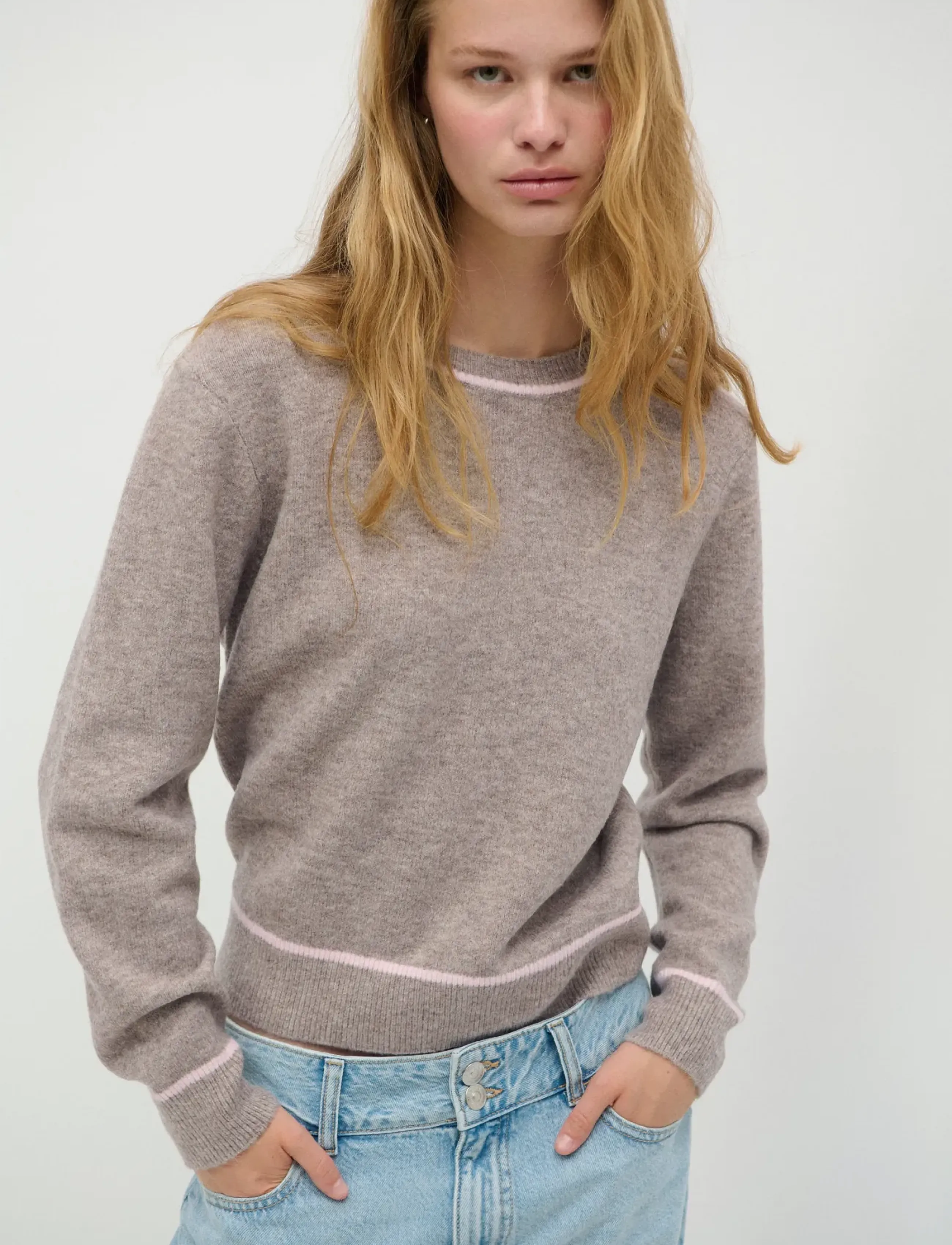 Mango Teen - Jersey with contrasting detail - trøjer - medium brown - 0