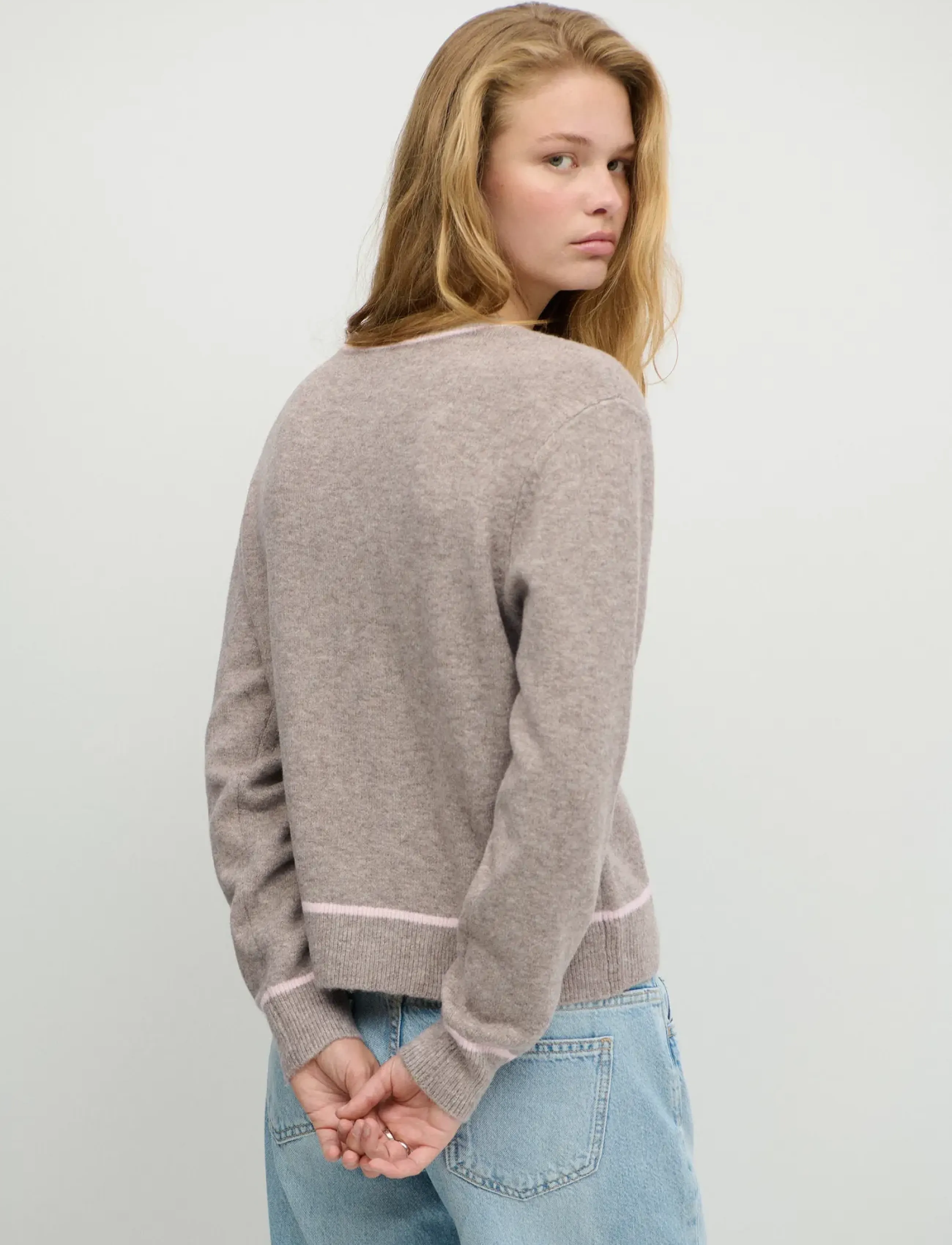 Mango Teen - Jersey with contrasting detail - trøjer - medium brown - 3