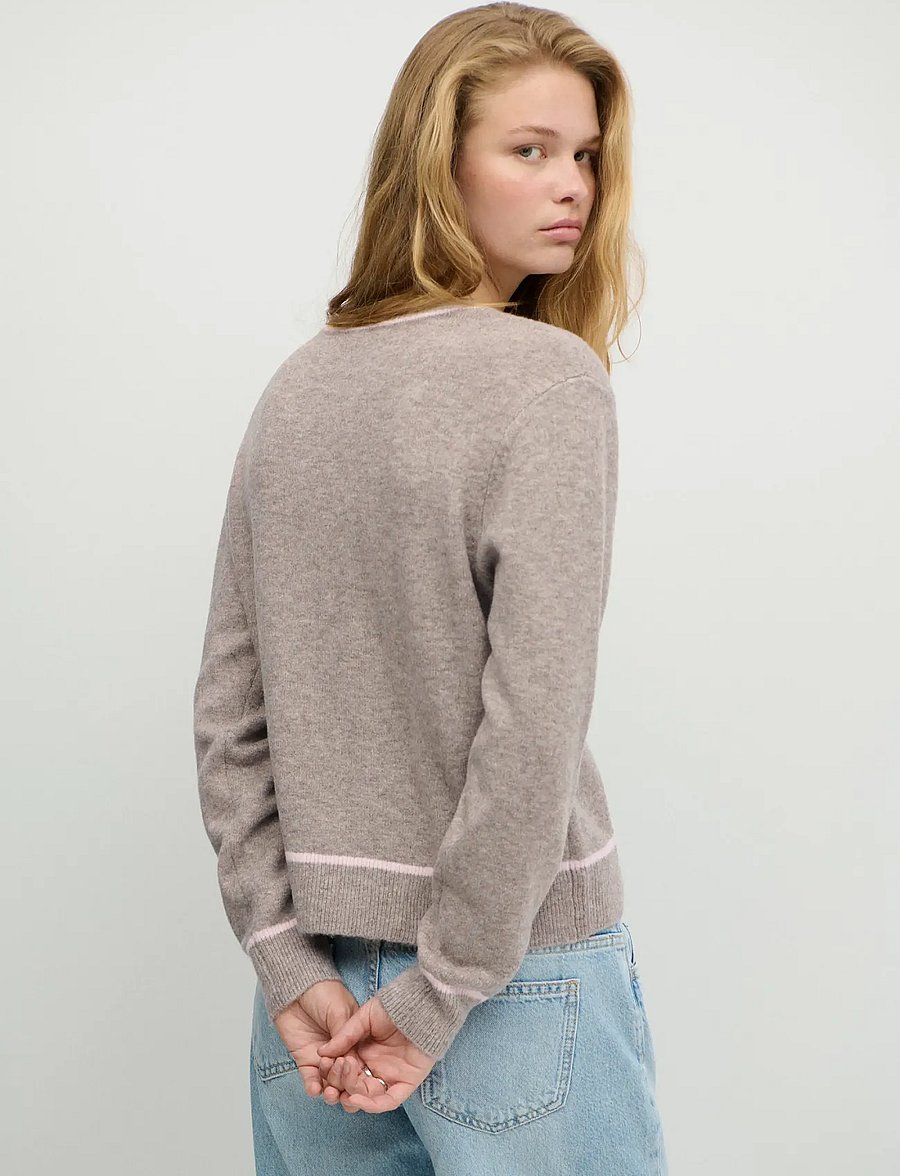Mango Teen - Jersey with contrasting detail - trøjer - medium brown - 3