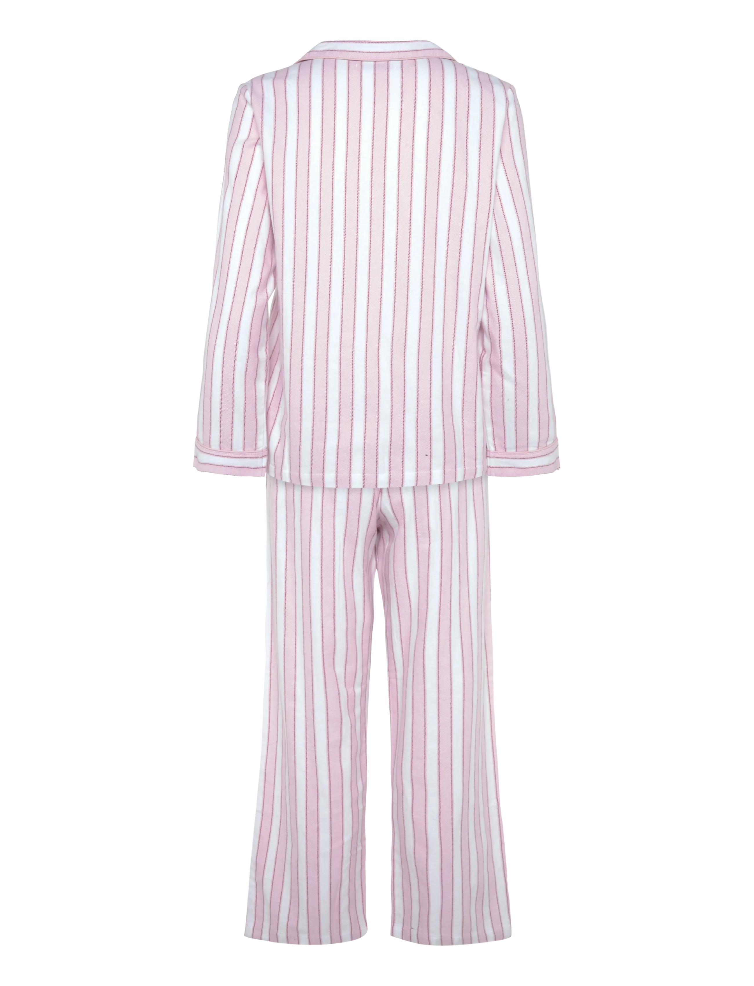 Mango Teen - Striped cotton pyjamas with contrast piping - pyjamassæt - pink - 2