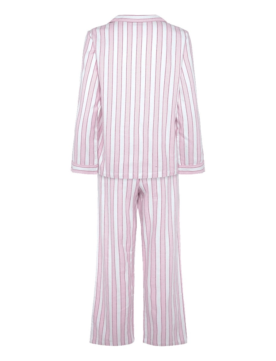 Mango Teen - Striped cotton pyjamas with contrast piping - pyjamassæt - pink - 2