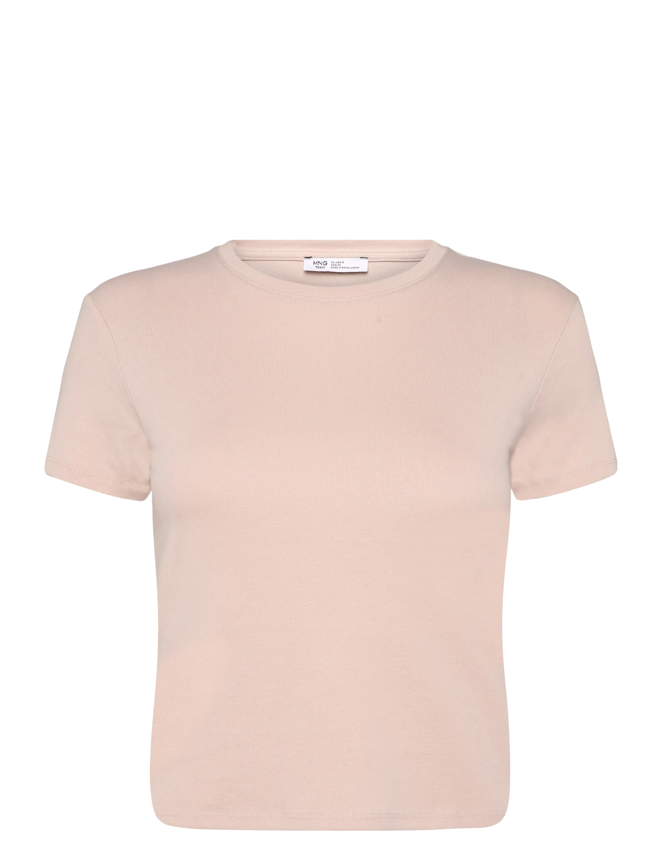 Mango Teen Open detail T-shirt - Tøj - LT-PASTEL PINK / pink/rose